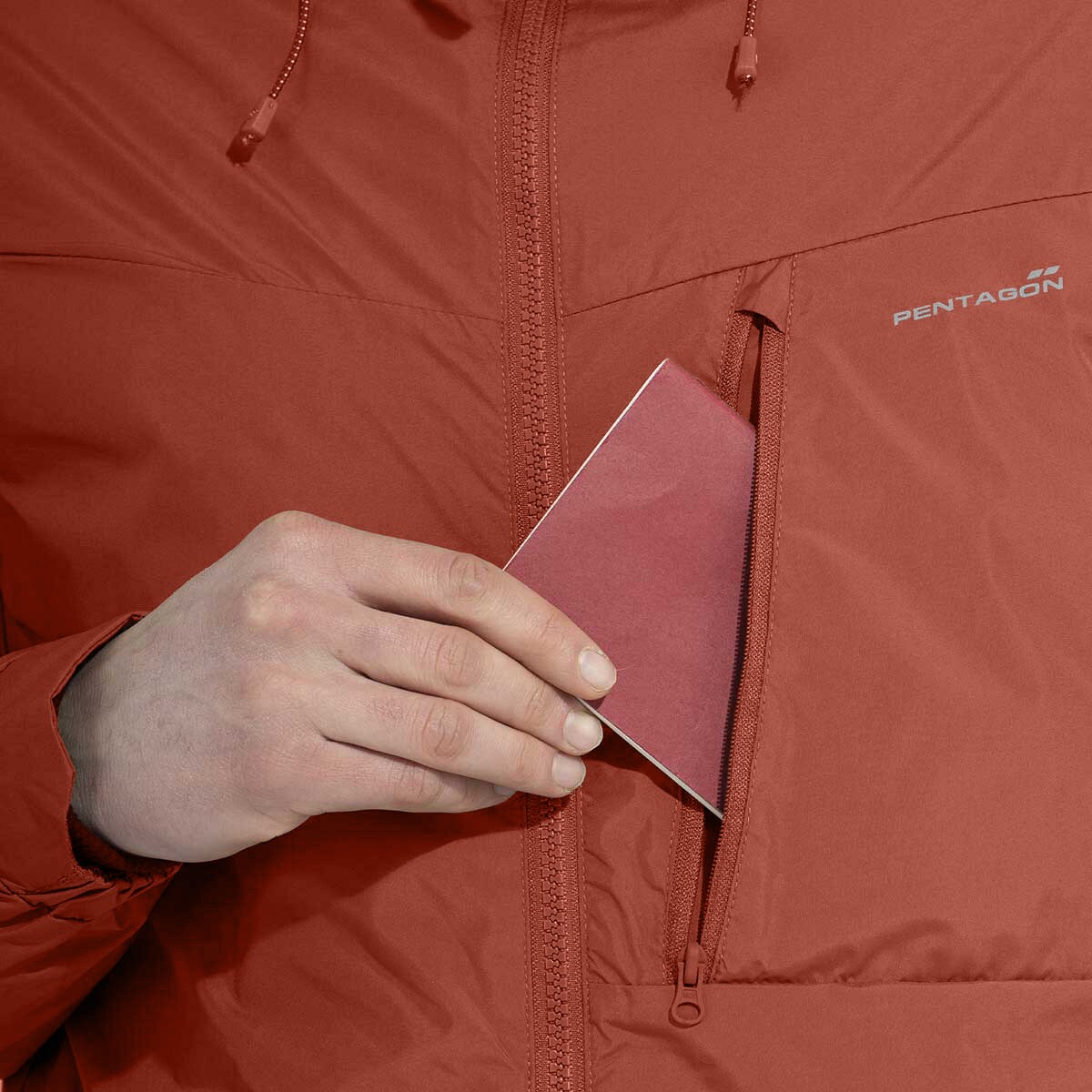 Pentagon Anemos Windbreaker kabát - Maroon Red