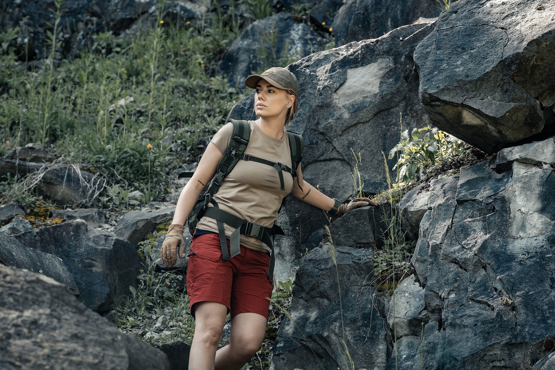 Helikon-Tex Slim T-shirt természetes pamutból készült női póló - Khaki