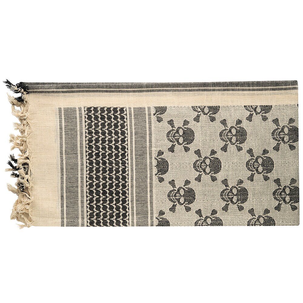 M-Tac Shemagh Pirate Skull védősál - Coyote/Black