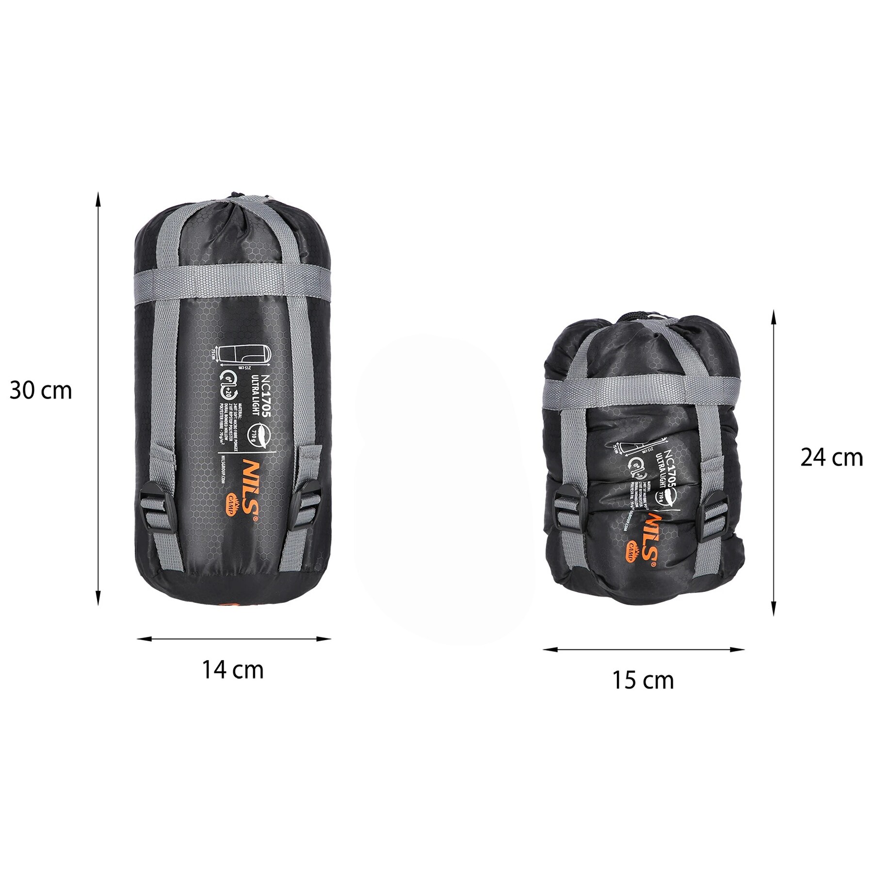 Nils Camp Ultra Light hálózsák - Szürke-narancssárga