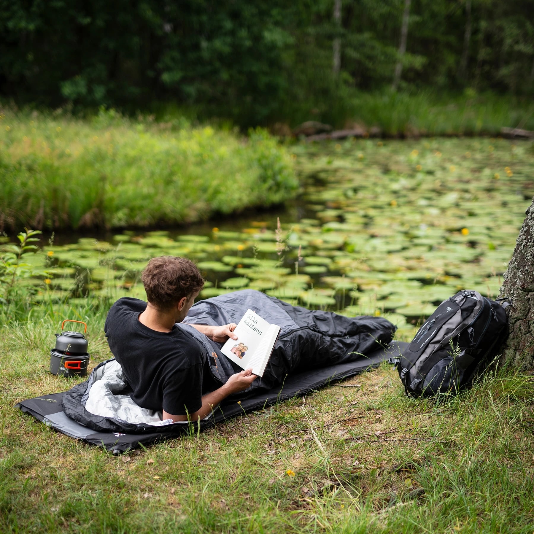Nils Camp Ultra Light hálózsák - Szürke-narancssárga