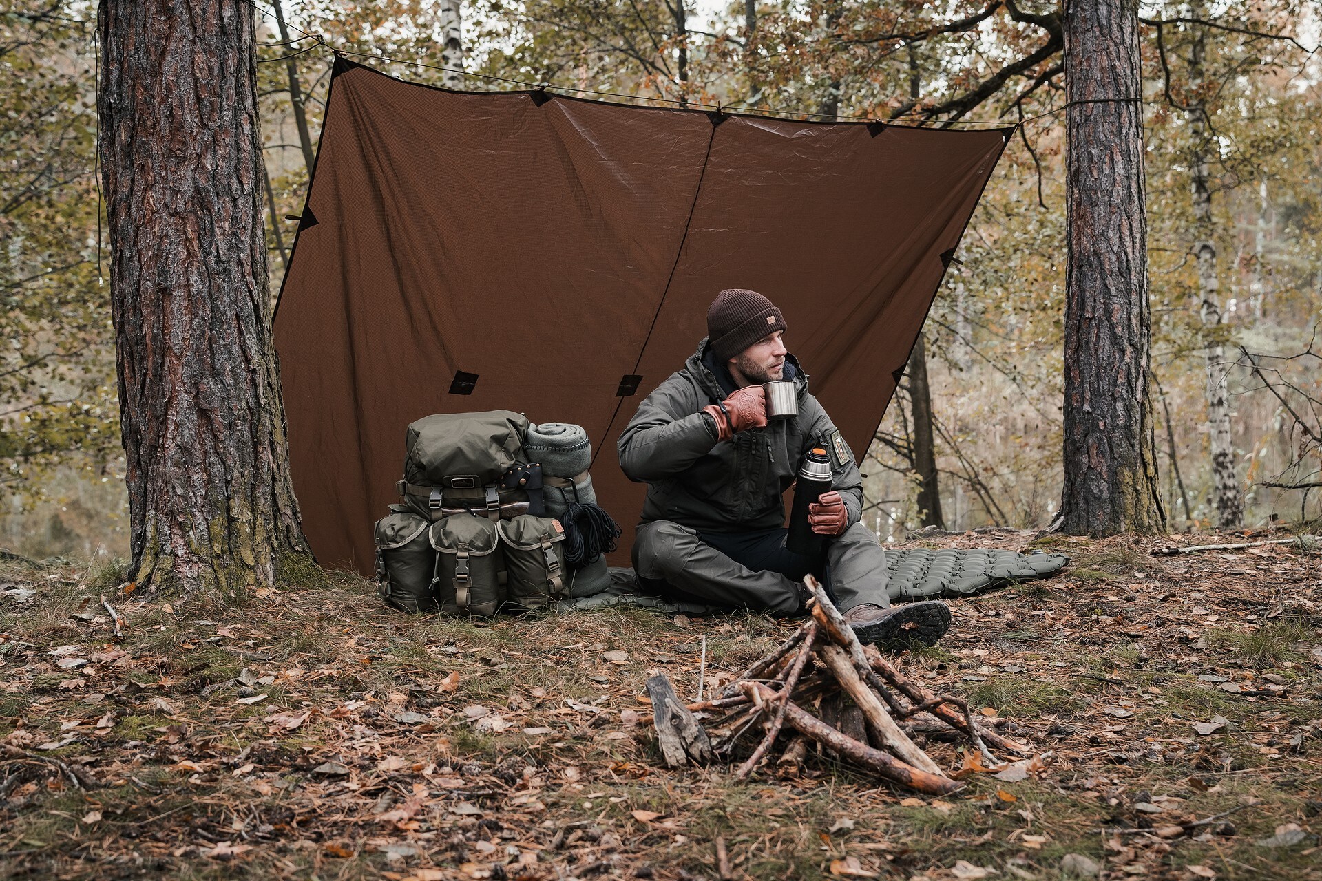 Badger Outdoor egyszemélyes túramatrac 188 x 58 cm - Olive