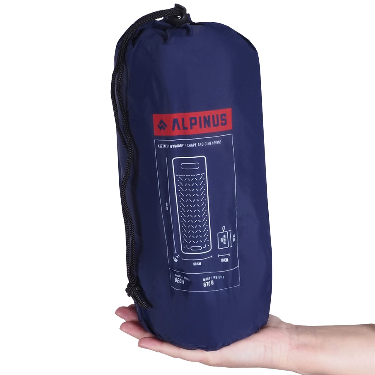 Alpinus Decin egyszemélyes túramatrac - Sötétkék