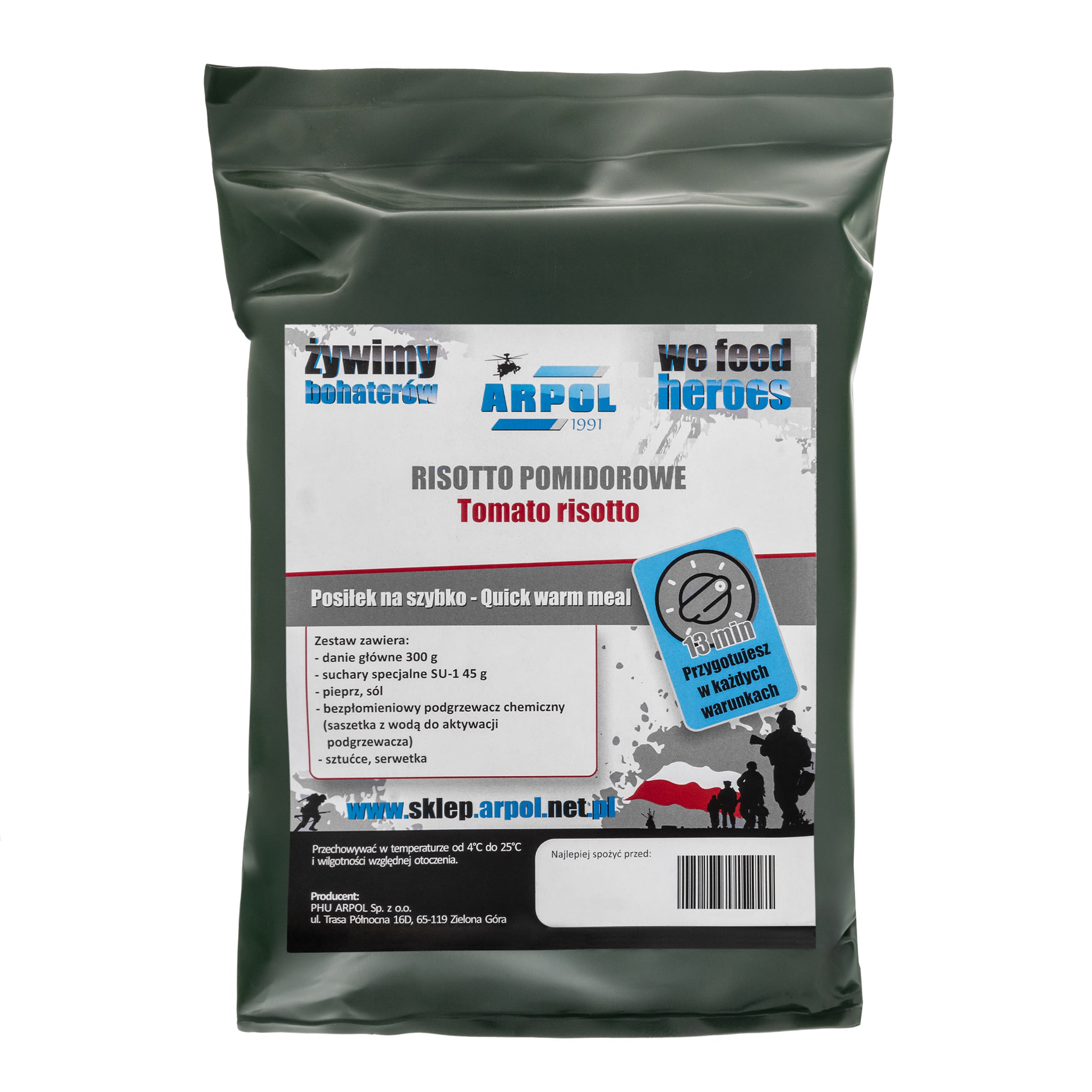 Arpol élelmiszeradag 12 számú gyorsétel - Paradicsomos vegán rizottó