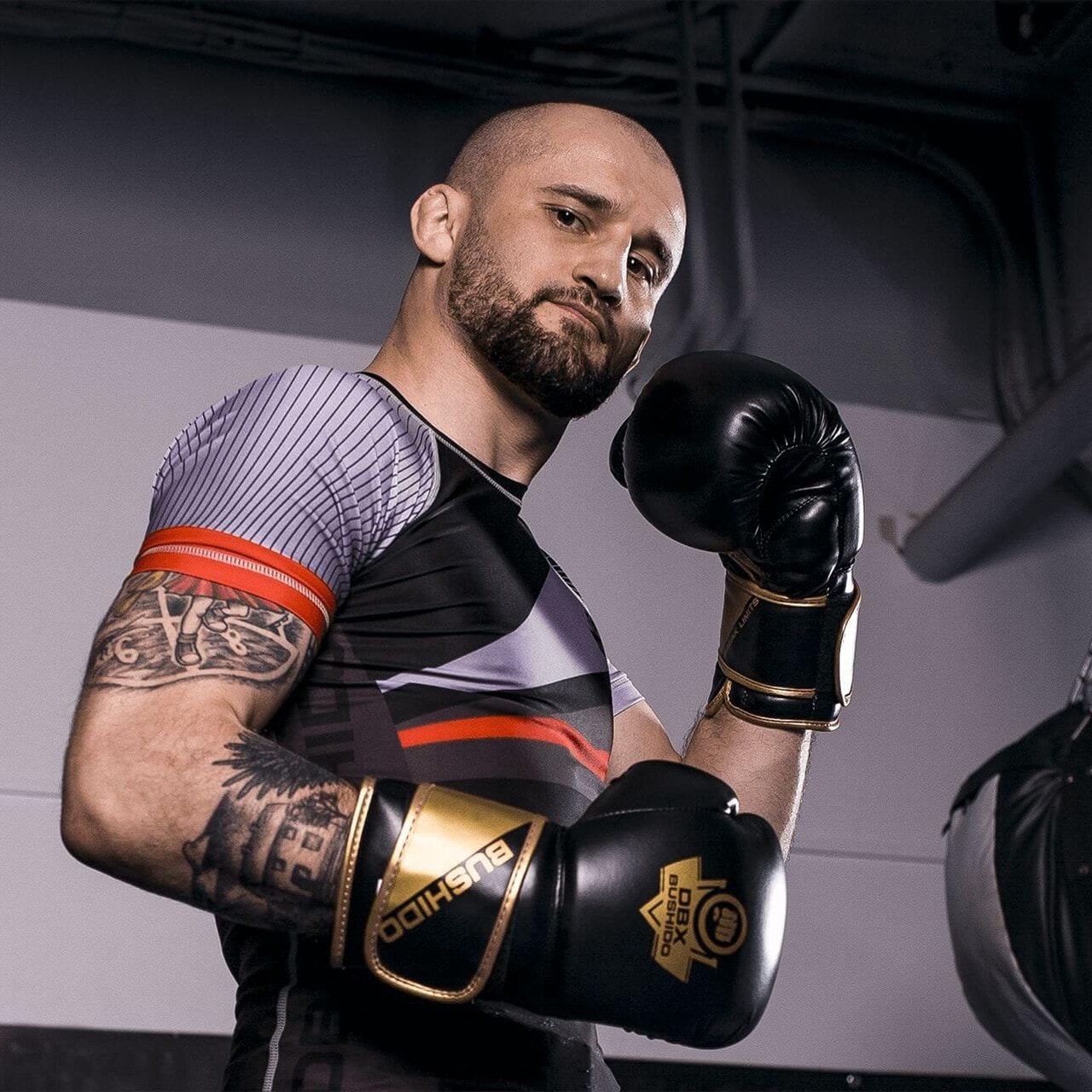 DBX Bushido B-2V10 boxkesztyű - Fekete/Arany