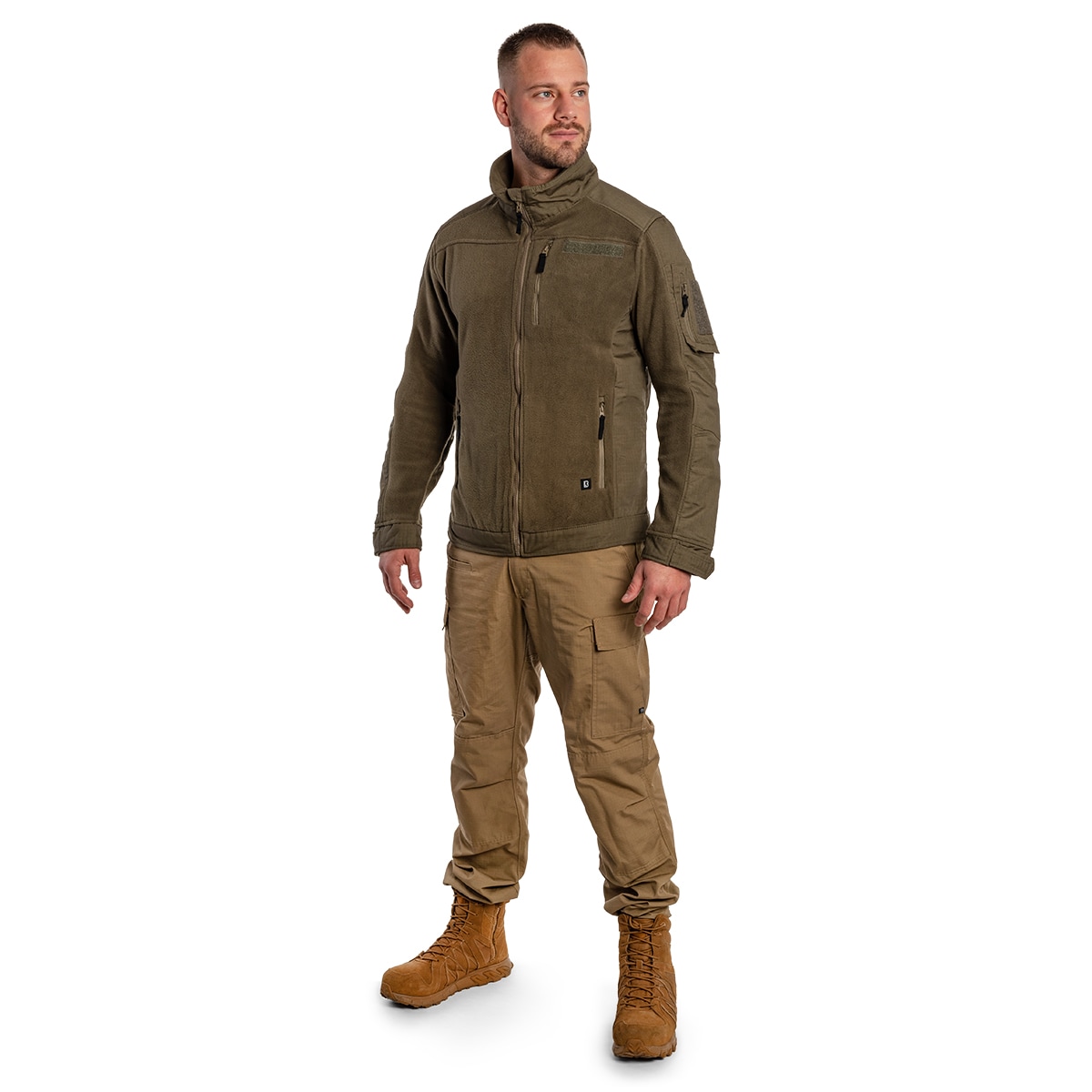 Brandit Fleecejacket Ripstop polár pulóver - Olive