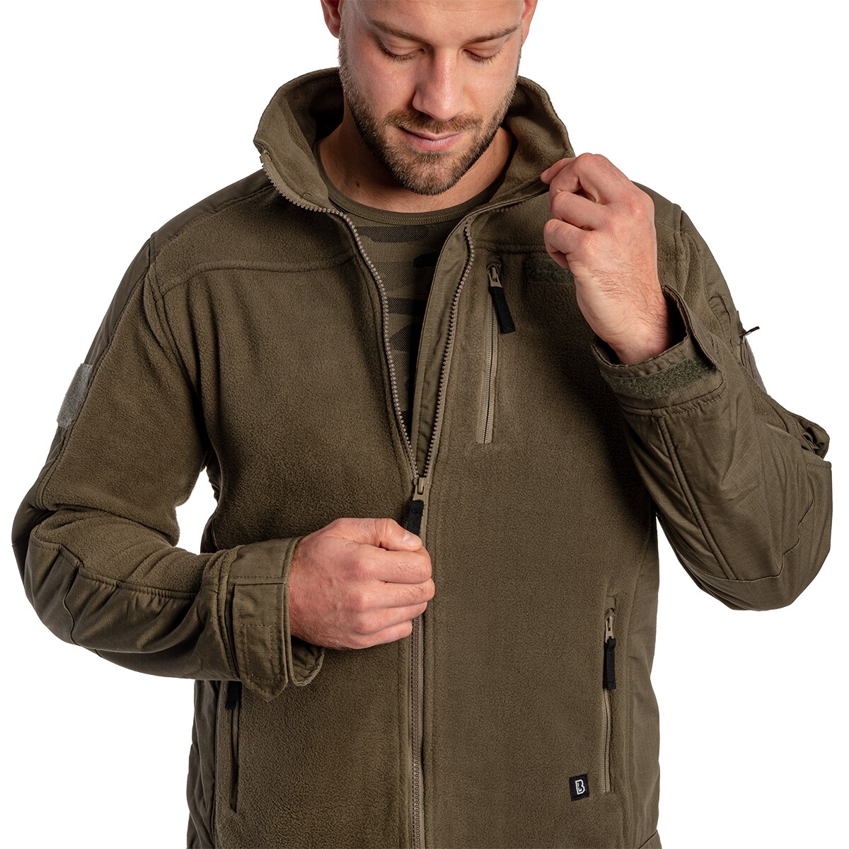 Brandit Fleecejacket Ripstop polár pulóver - Olive