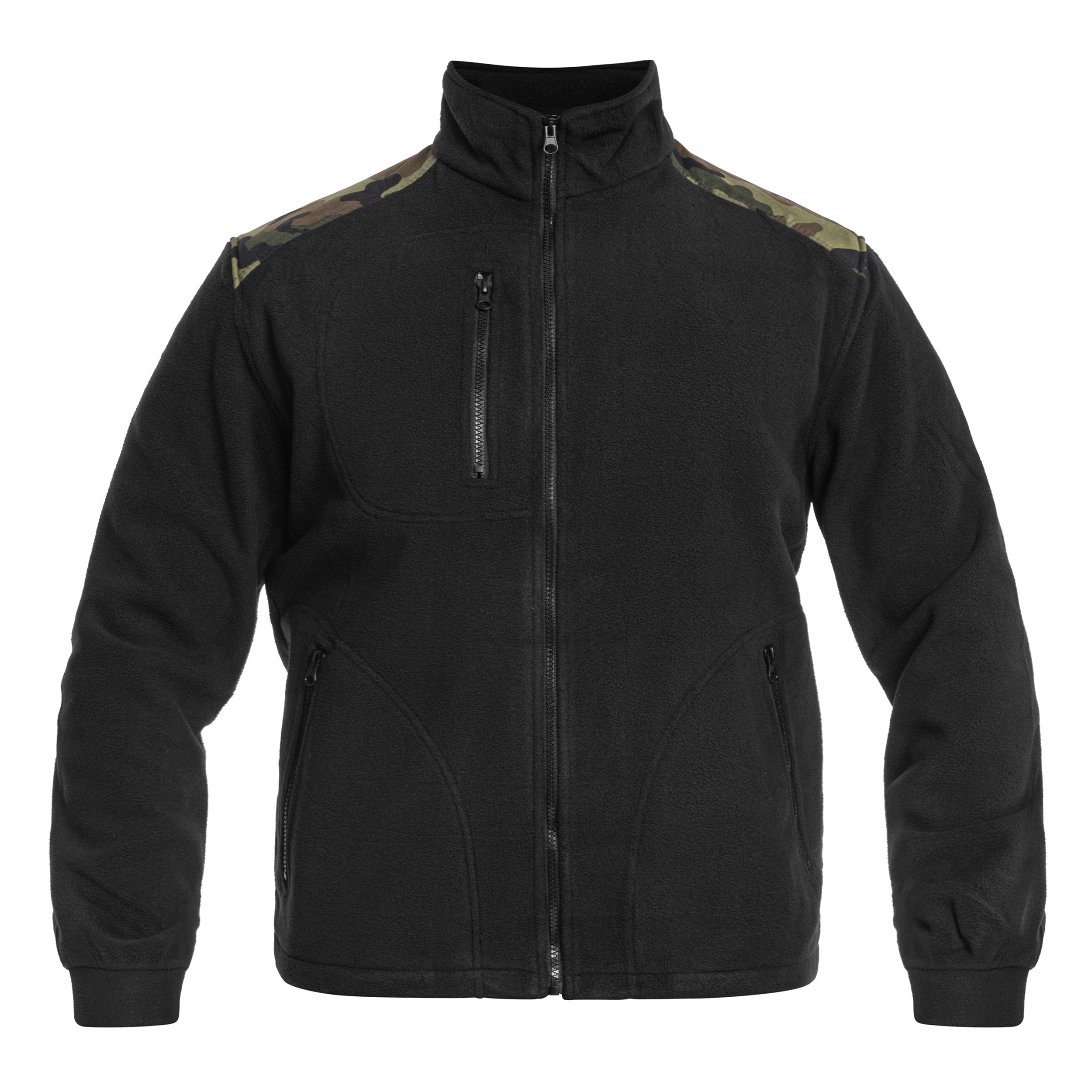 Katonai polár pulóver - Black/Camouflage