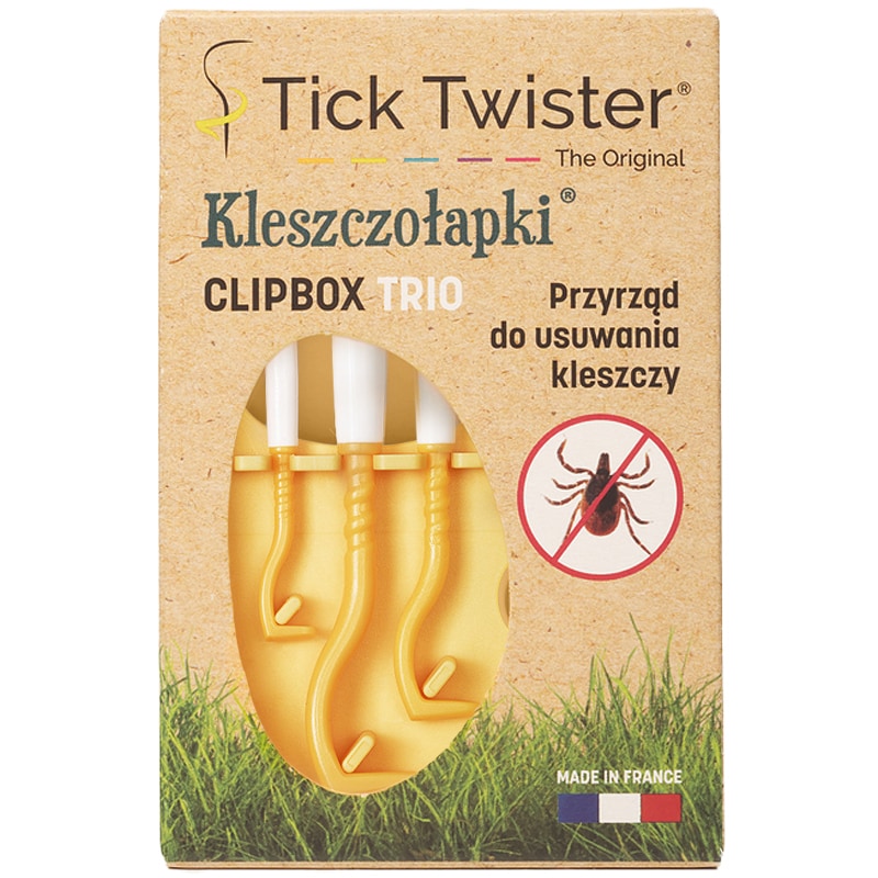 Tick Twister Clipbox Trio kullancseltávolító kampó - Orange