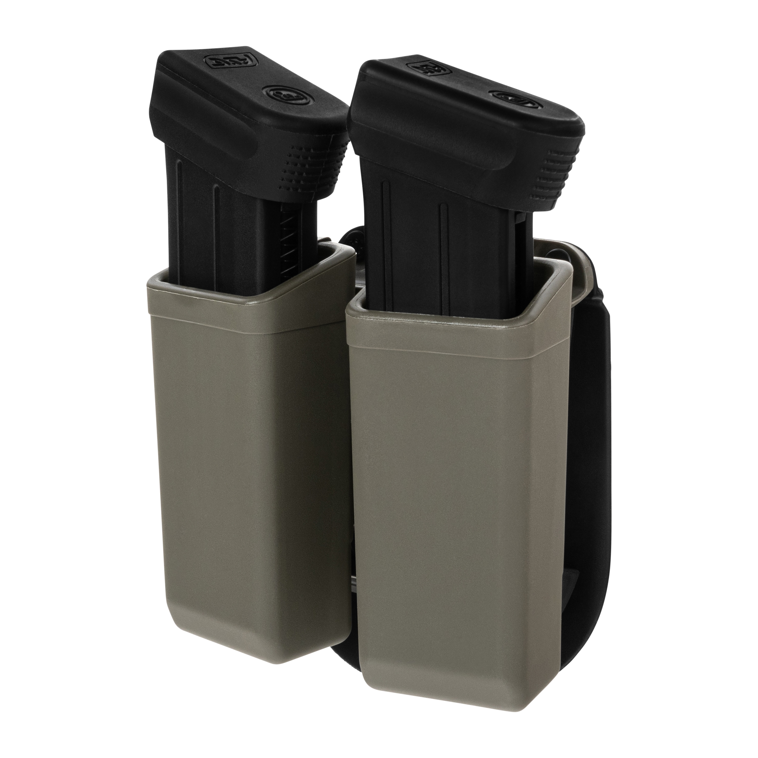 ESP kettős, forgatható tároló, Paddle rögzítéssel, 9 mm-es pisztolyba való tölténytárhoz – Olive Drab
