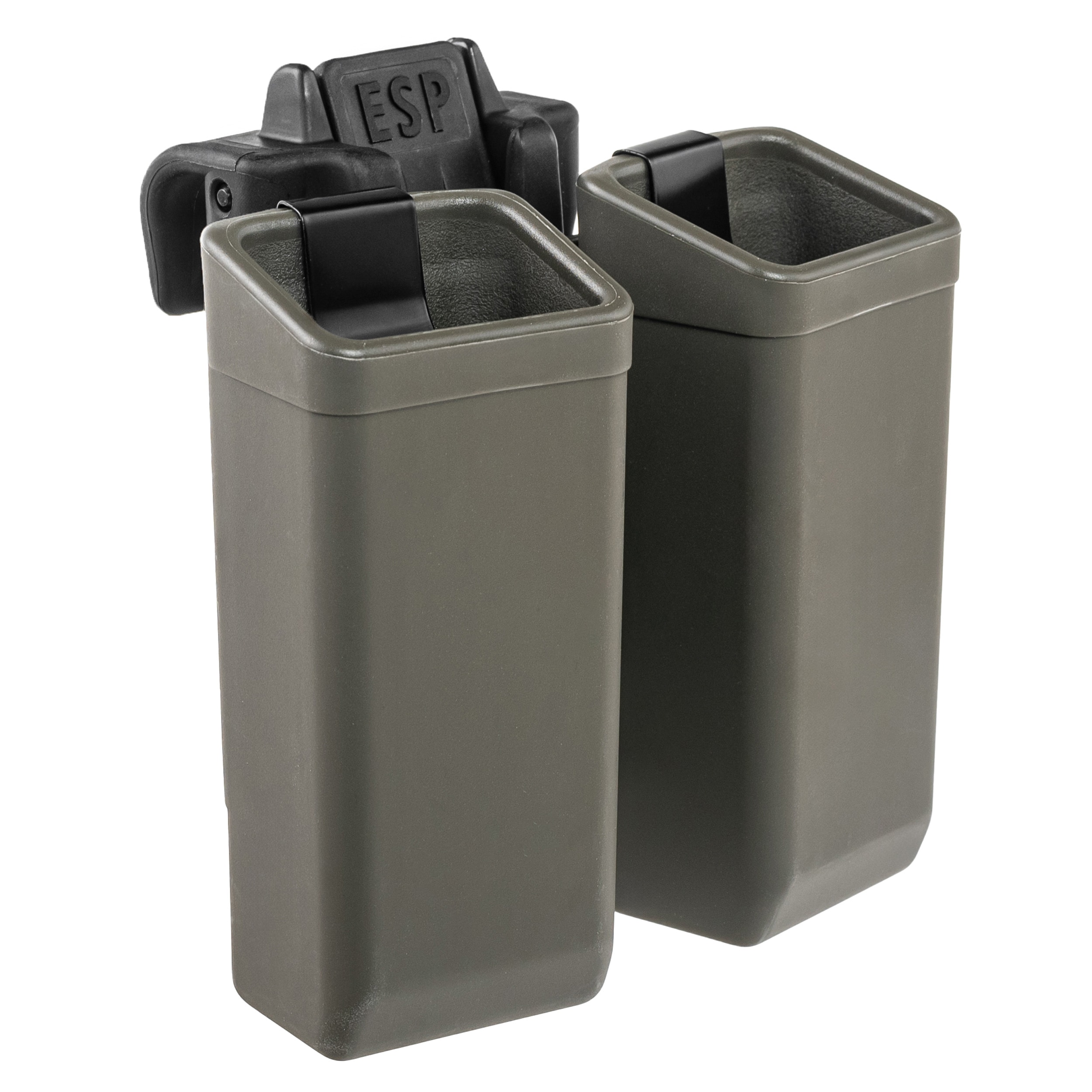 ESP kettős forgó tároló UBC-08 Clip rögzítéssel 9 mm- es tölténytárhoz - Olive Drab