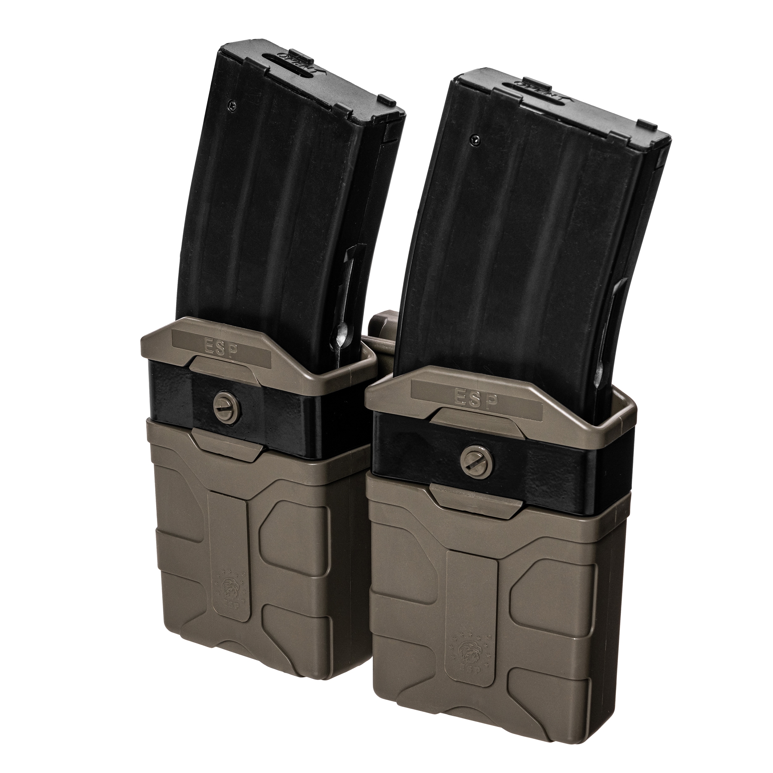 ESP kétzsebes tároló UBC-03 Clip rögzítéssel 5,56 x 45 mm- es tölténytárhoz - Olive Drab