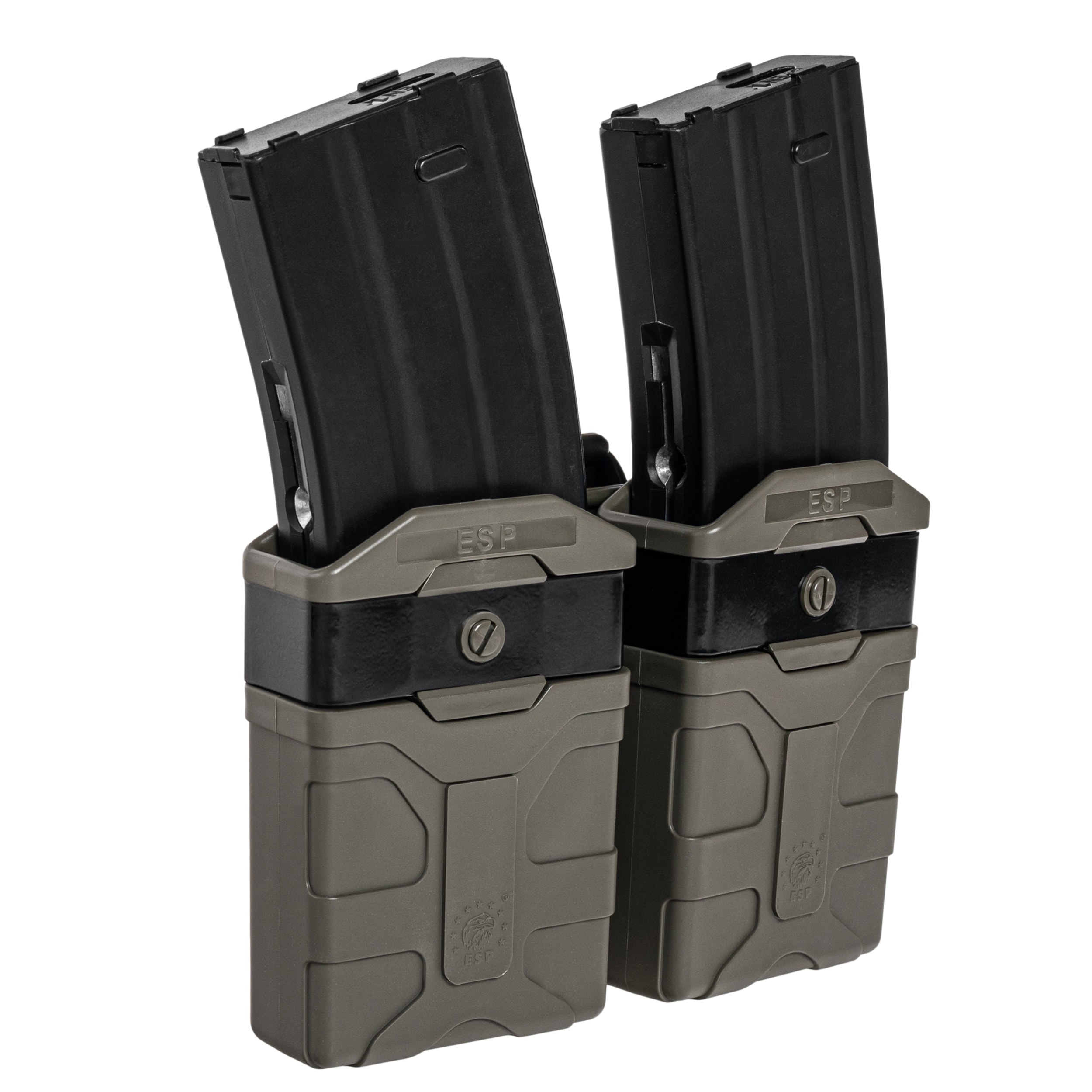 ESP kettős forgó tároló tölténytárhoz UBC-04-2 Clip rögzítéssel  - Olive Drab