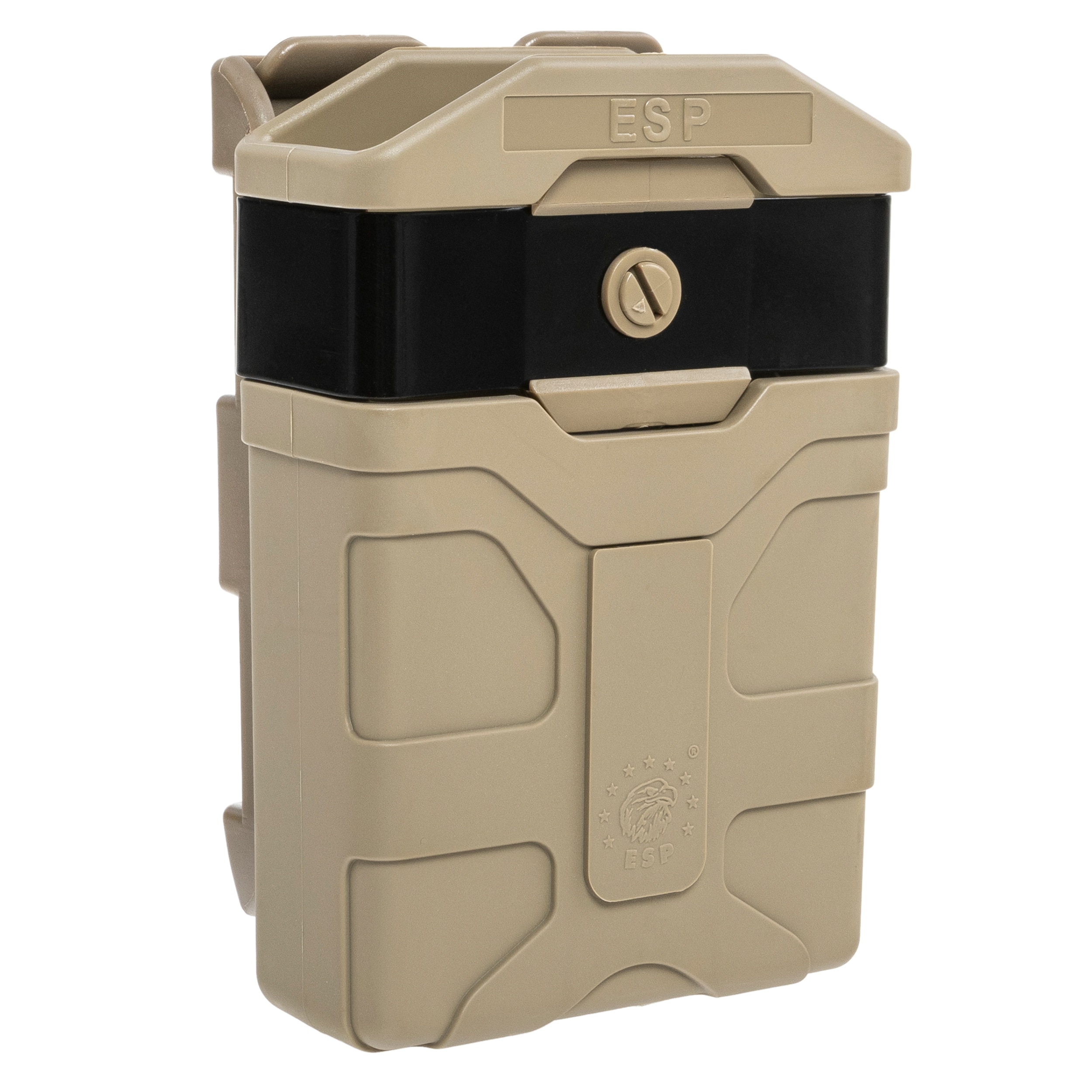 ESP forgatható tároló UBC-07 rögzítéssel 5,56 mm-es kaliberű MOLLE tölténytárhoz - Khaki
