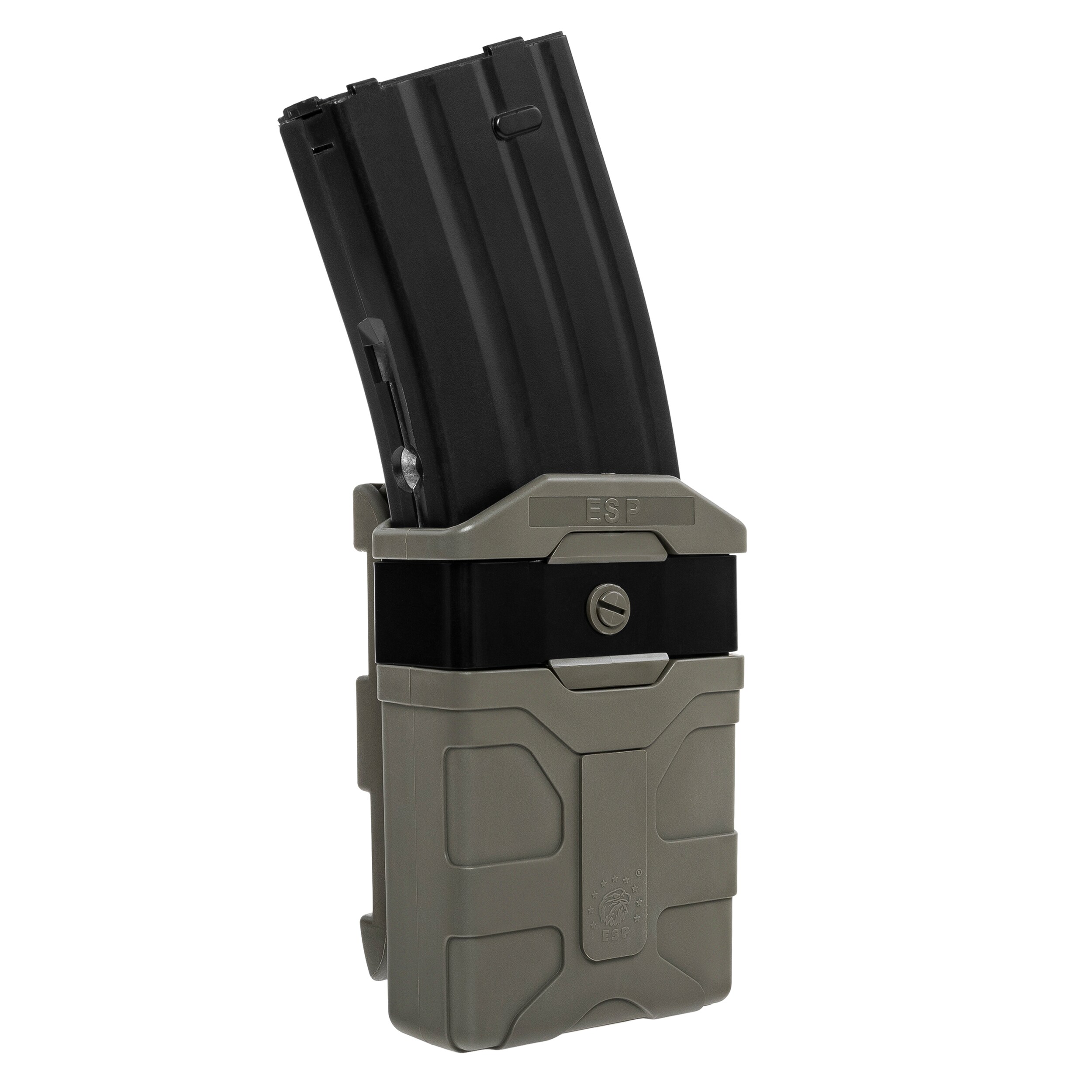 ESP forgatható tároló UBC-07 rögzítéssel 5,56 mm- es kaliberű MOLLE tölténytárhoz - Olive Drab