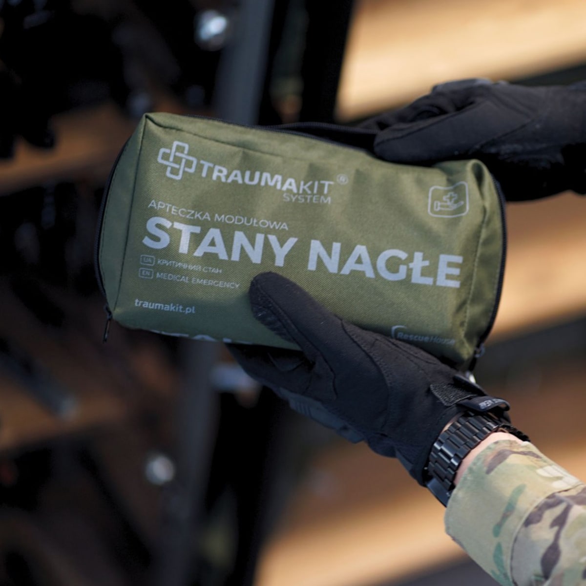 AedMax Trauma Kit S moduláris elsősegély készlet zöld - Vészhelyzet