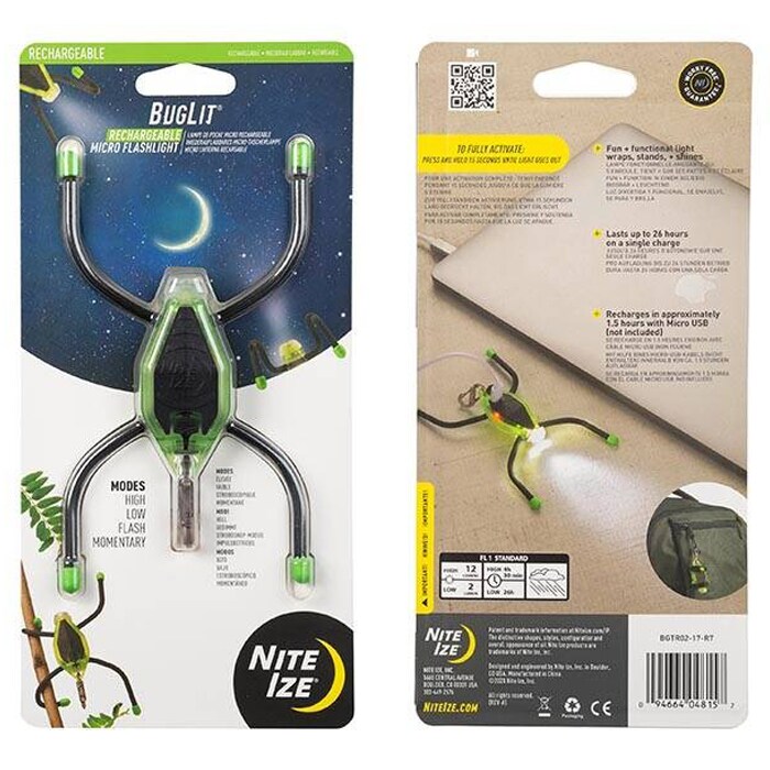 Nite Ize Buglit USB zseblámpa - Green/Black