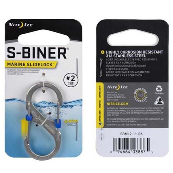 Nite Ize S-Biner Marine SlideLock 2 karabiner  - Stainless