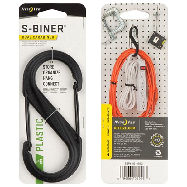 Nite Ize S-Biner Plastic 6 karabiner - Black