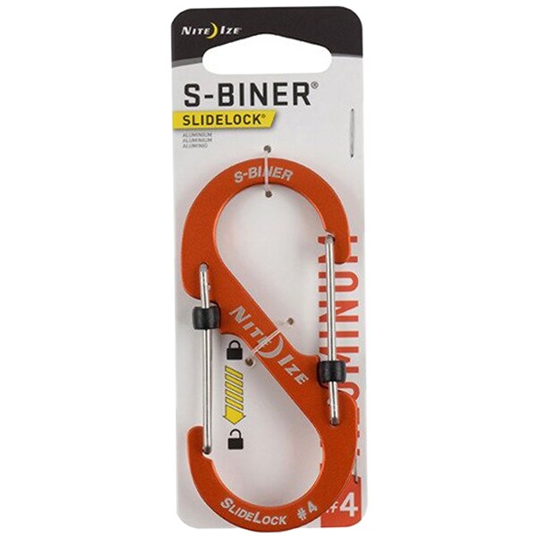 Nite Ize S-Biner SlideLock Aluminum 4 karabiner - Orange