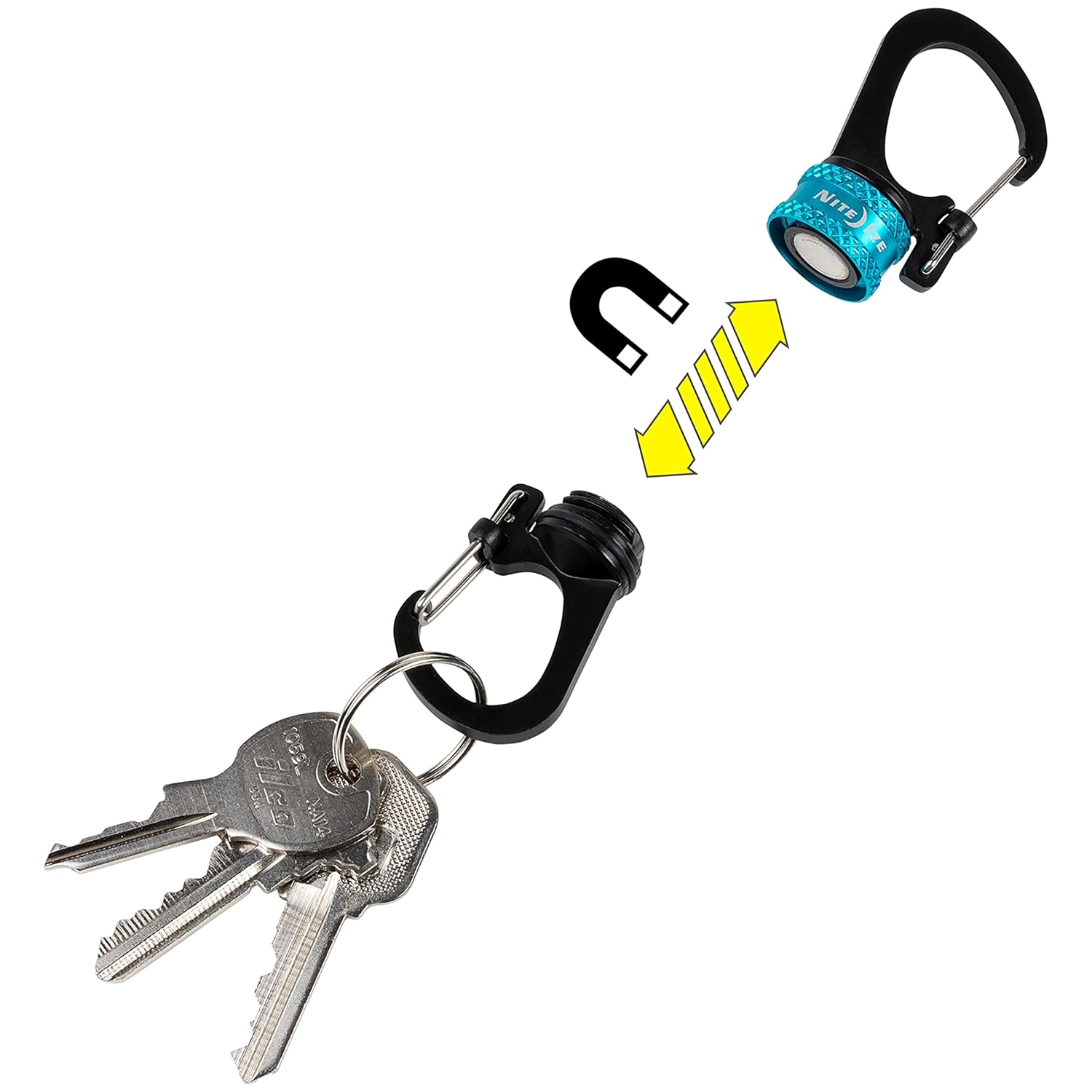 Nite Ize SlideLock 360 st. Magnetic Locking Dual Carabiner karabiner - Blue