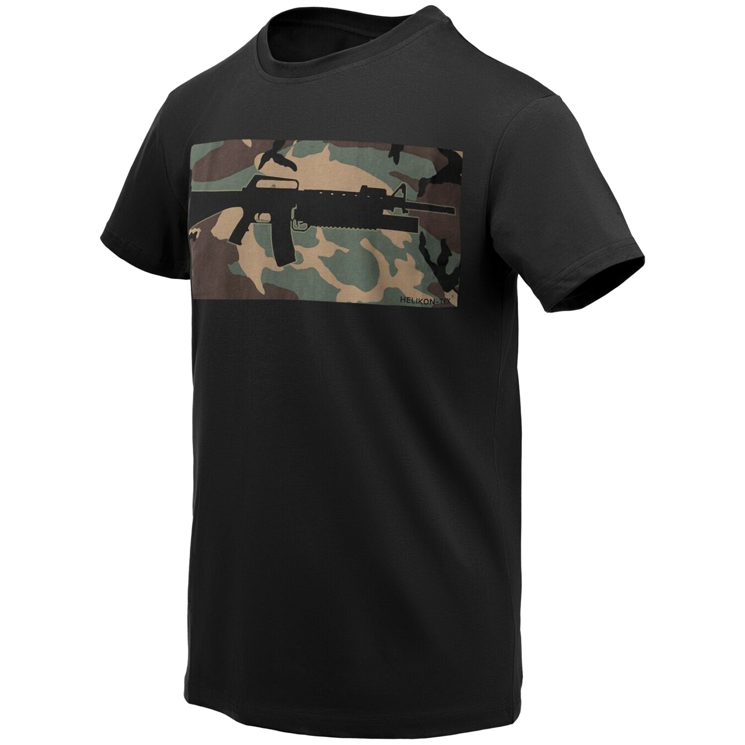 Helikon 16/203 Combo T-shirt póló - Black/US Woodland