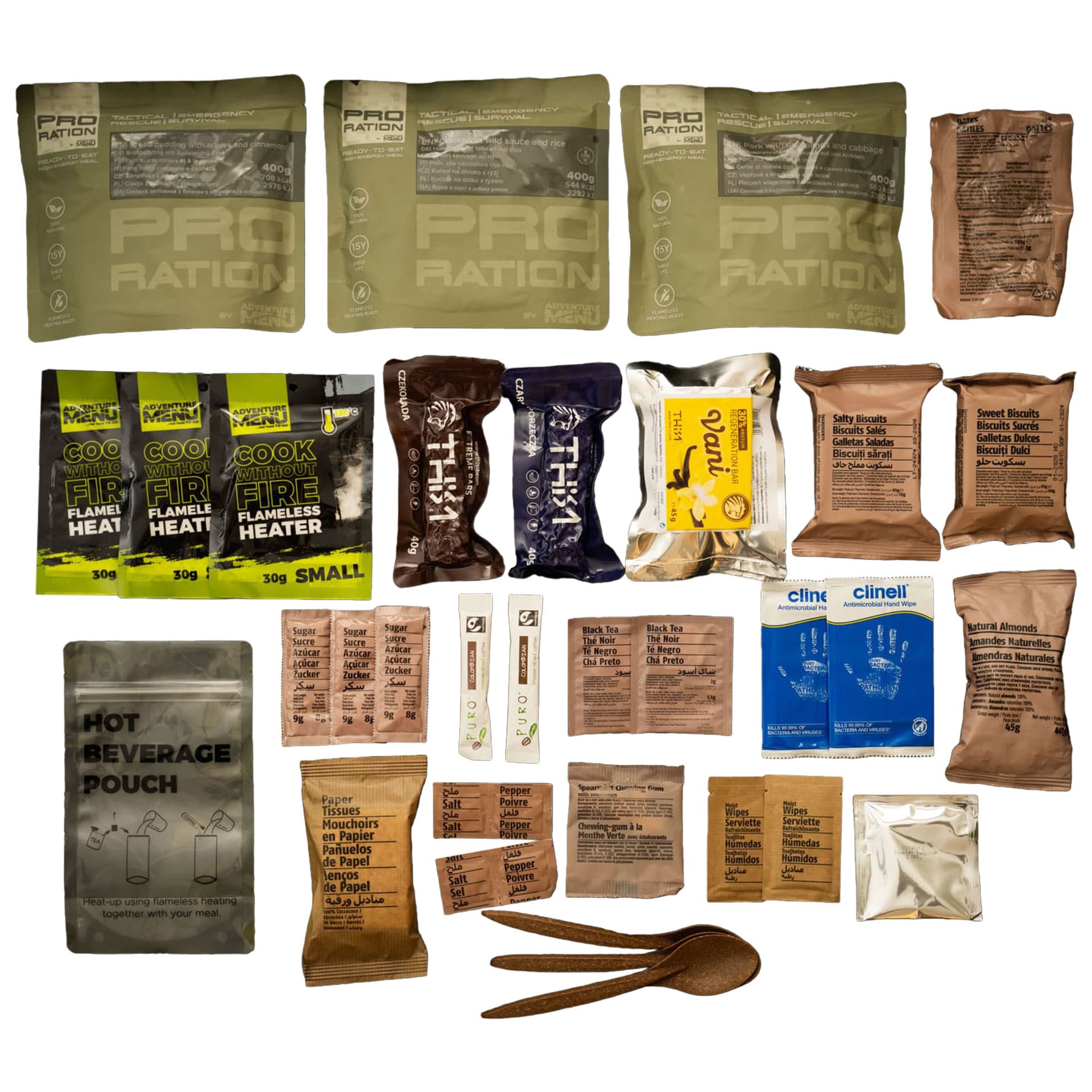 Pro Ration Ultimate Tactical Ration Full-Day élelmiszeradag - Menu I