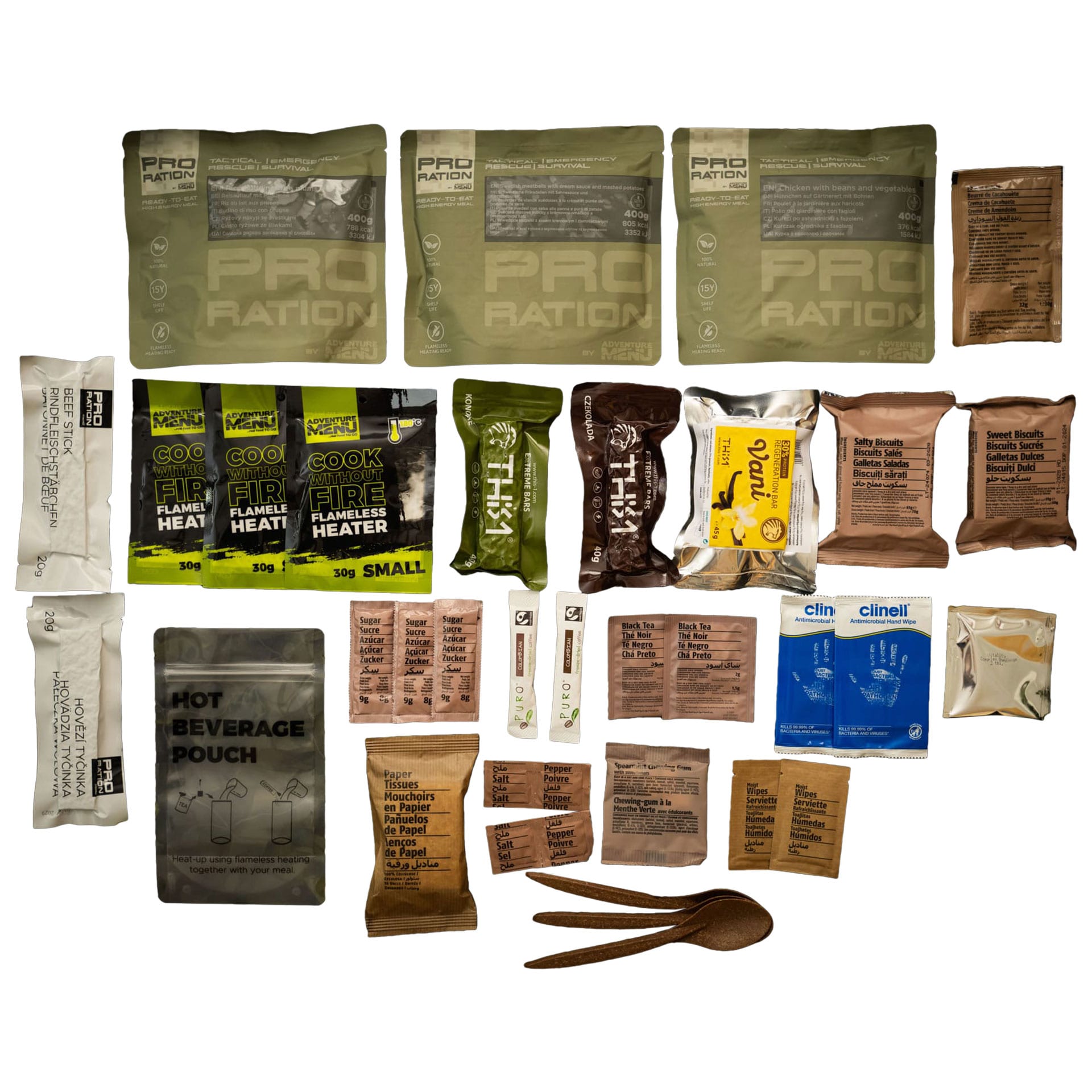 Pro Ration Ultimate Tactical Ration Full-Day élelmiszeradag - Menu V