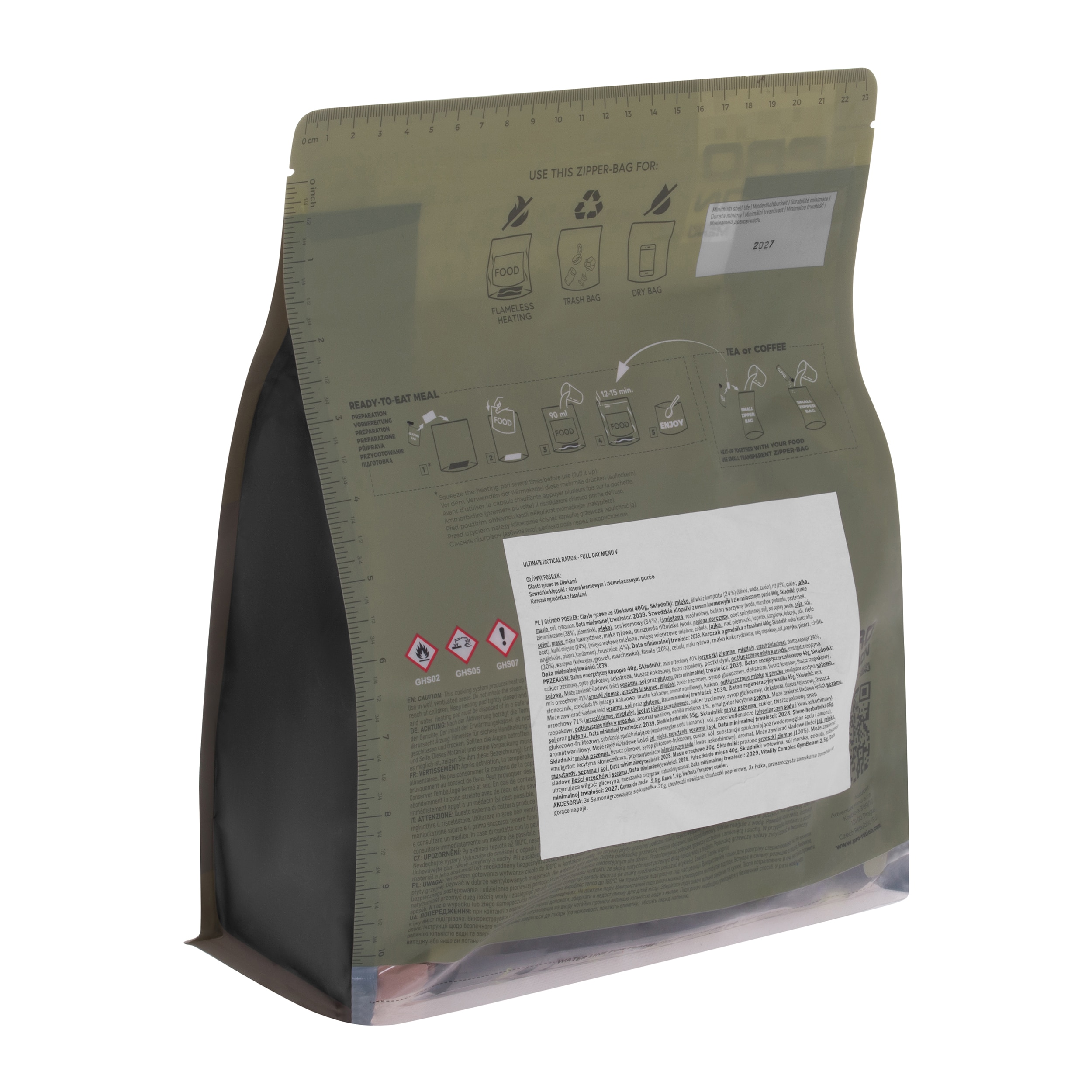 Pro Ration Ultimate Tactical Ration Full-Day élelmiszeradag - Menu V