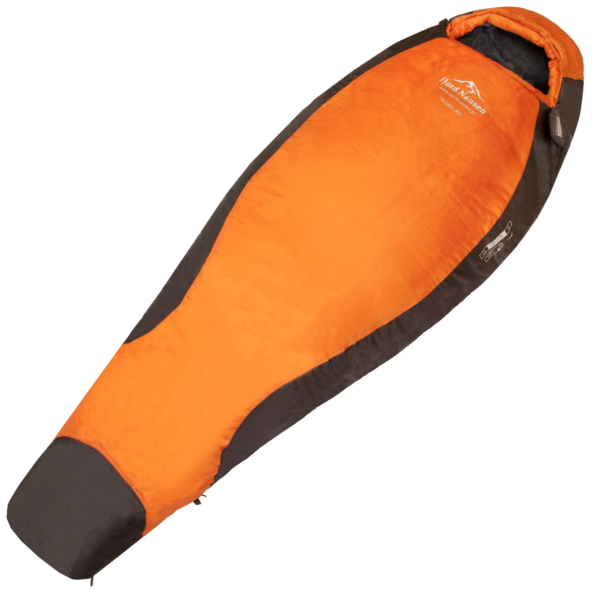 Fjord Nansen Troms XL hálózsák Carnelian 1550 g - jobb oldalra nyíló