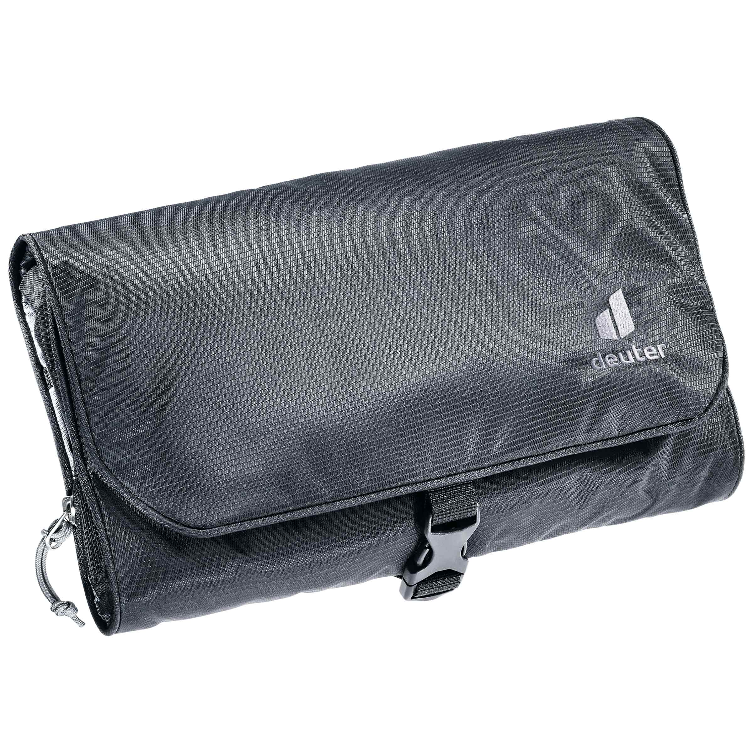 Deuter Wash Bag II összehajtható kozmetikai táska - Black/White Logo