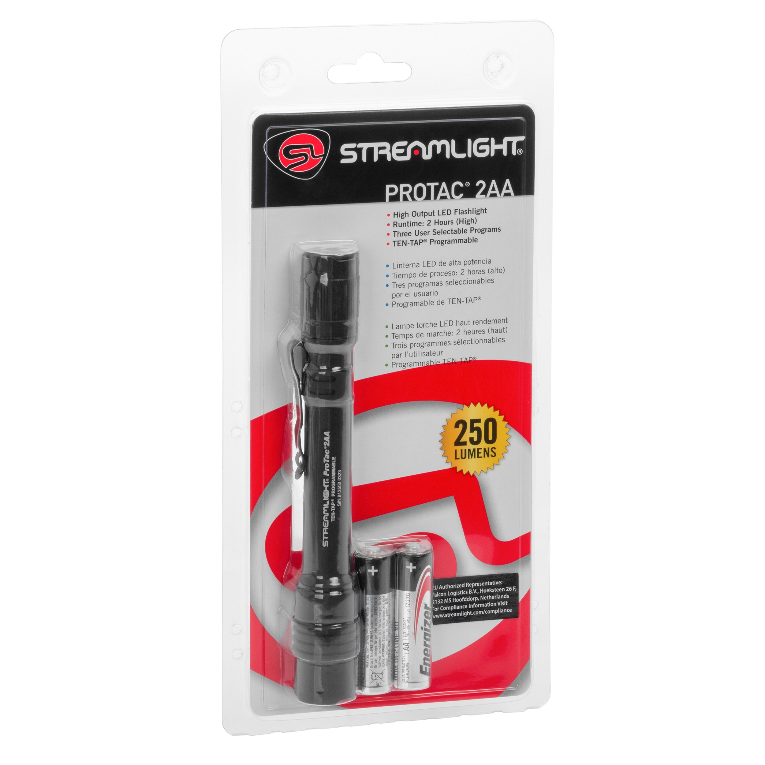 Streamlight Protac 2AA zseblámpa - Black - 250 lumen