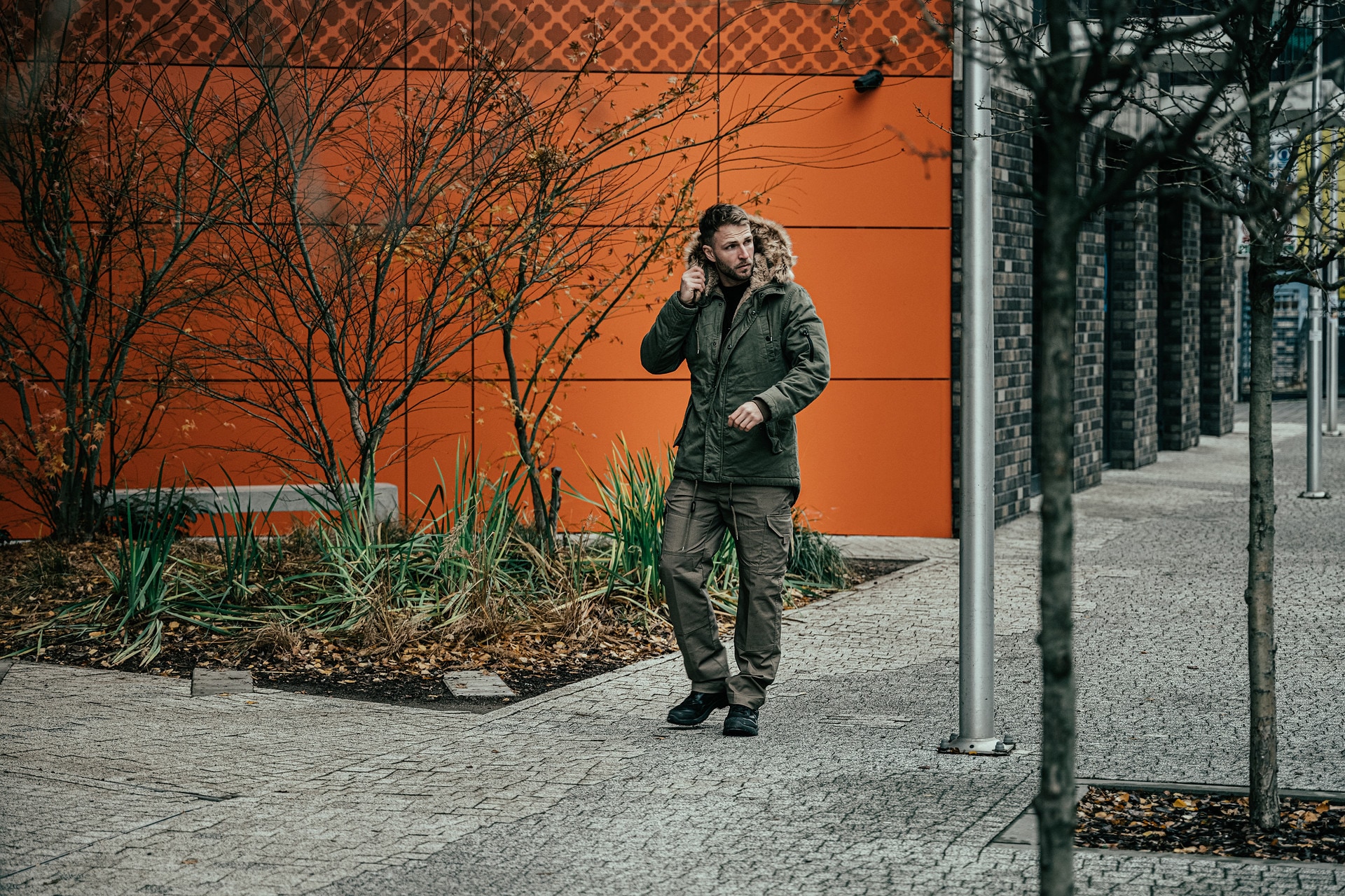 Military Wear Fish Tail Parka kabát - Olive