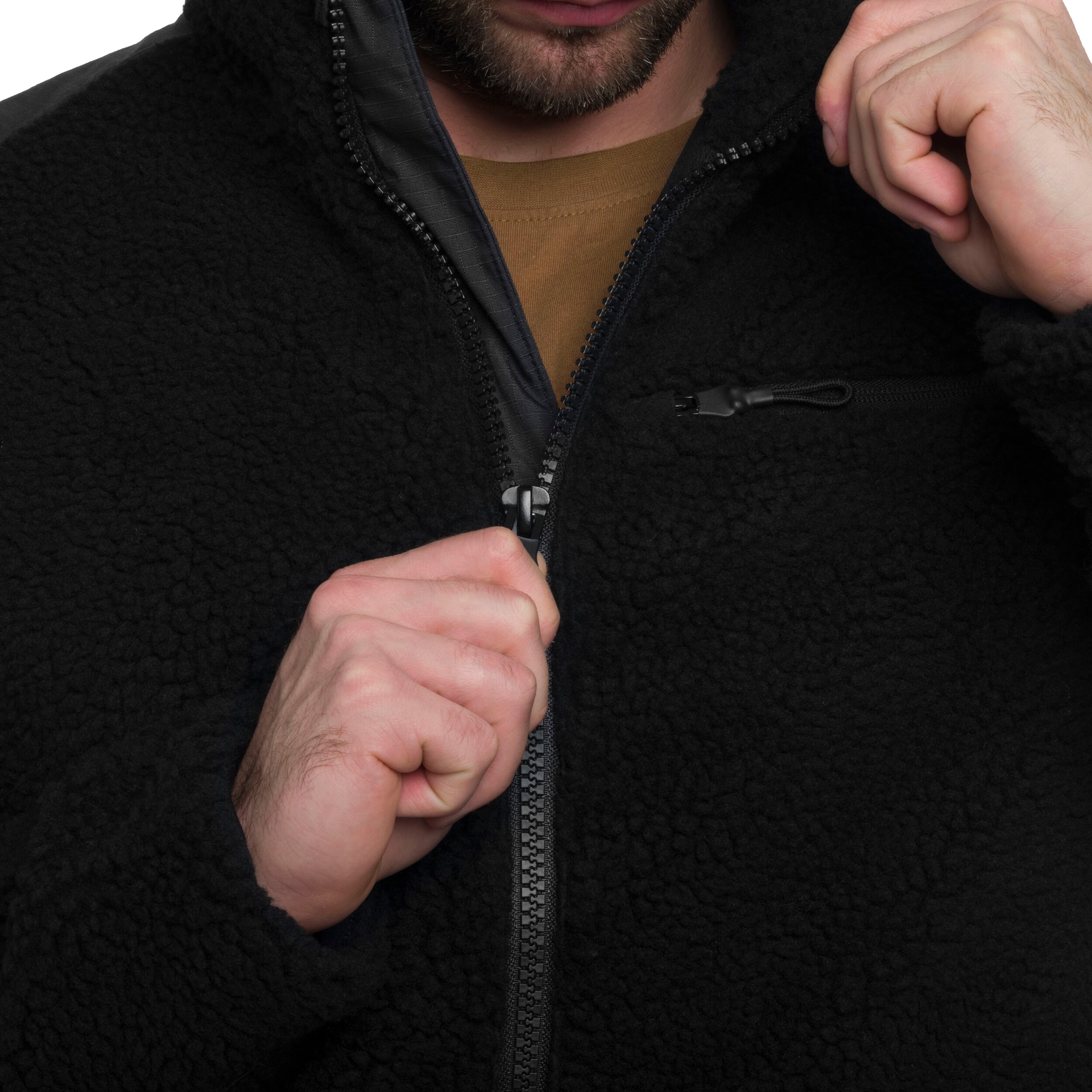 Military Wear Tactical Teddyfleece polár pulóver - Black