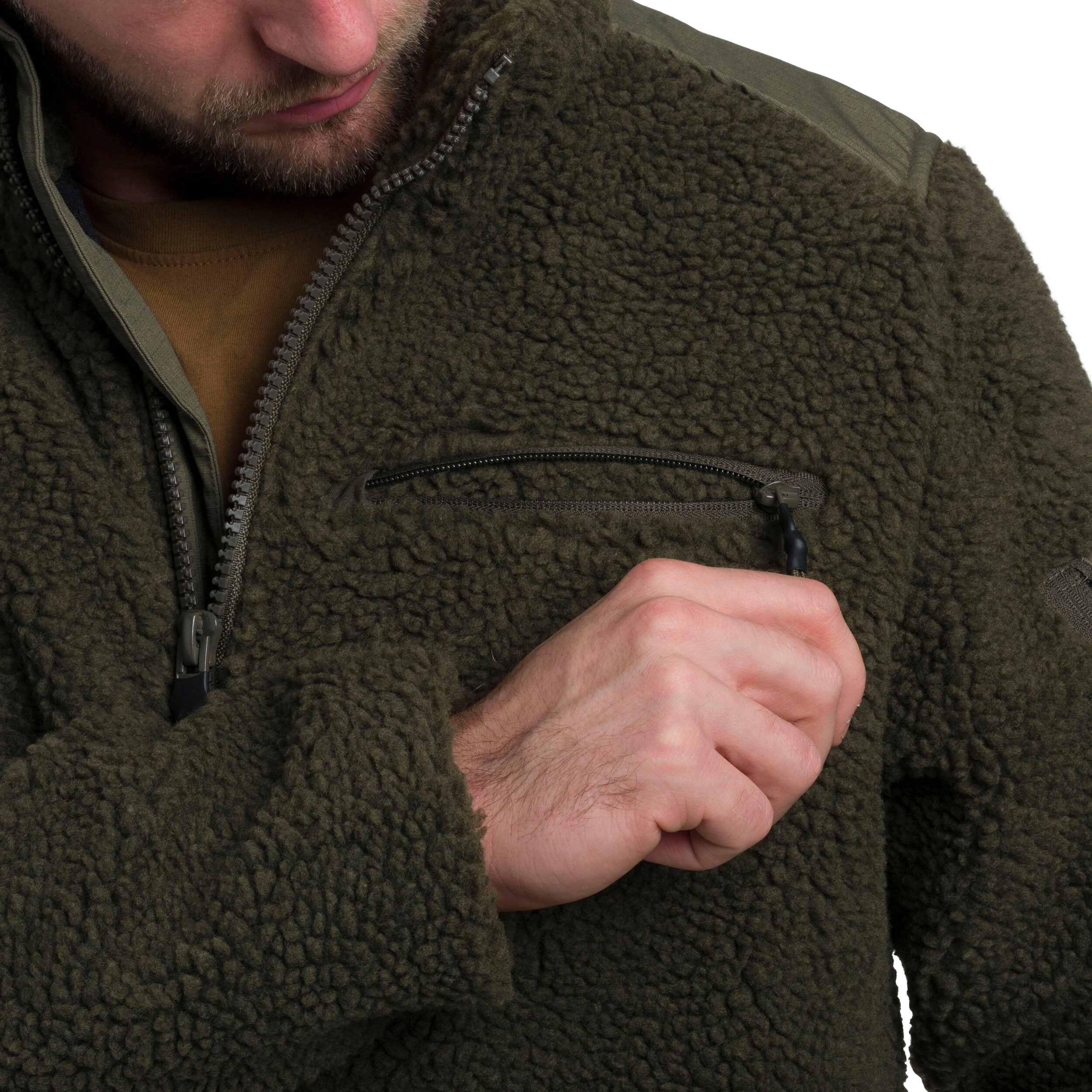 Military Wear Tactical Teddyfleece polár pulóver - Olive