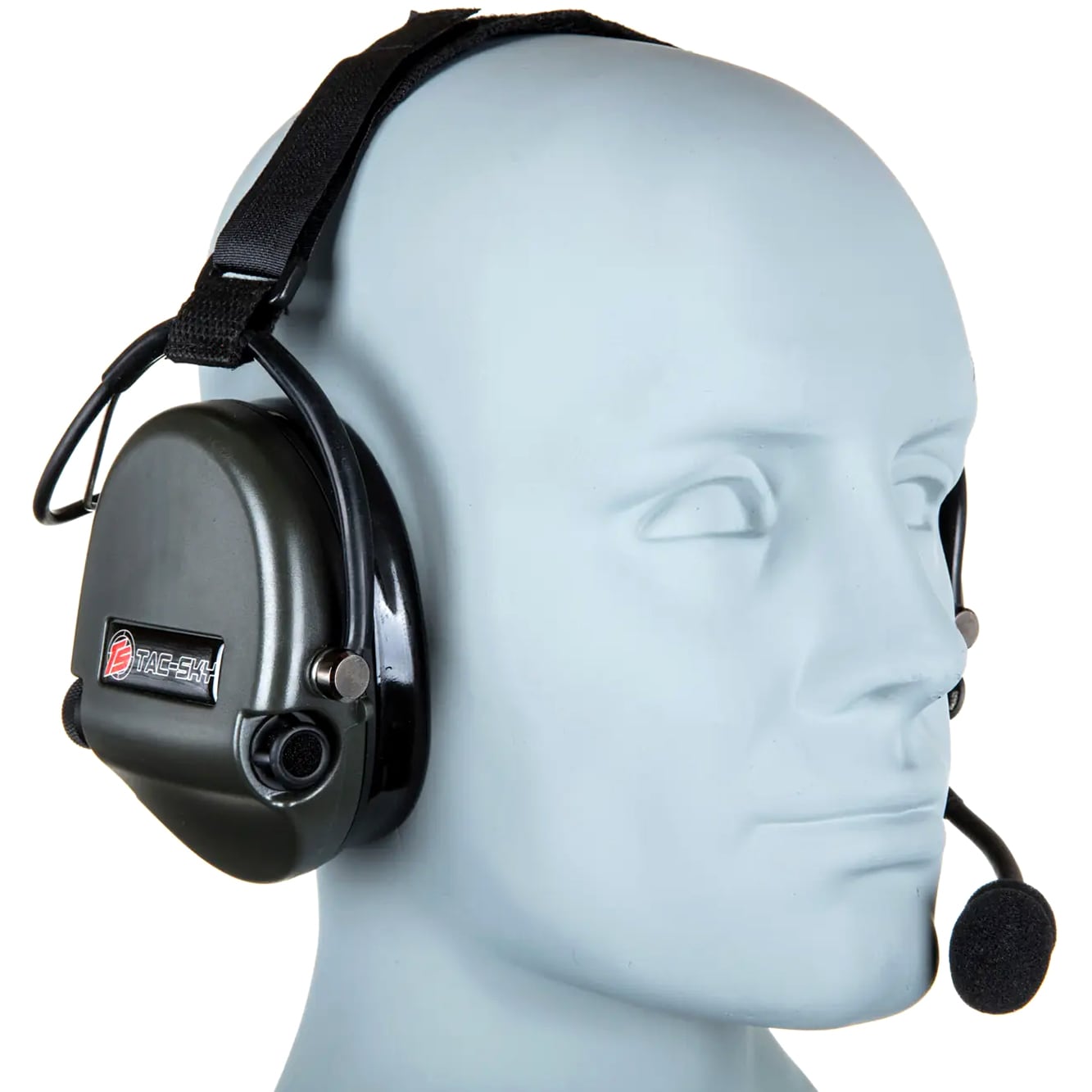 Tac-Sky WYS0042 Neckband Headset aktív hallásvédő - Foliage Green
