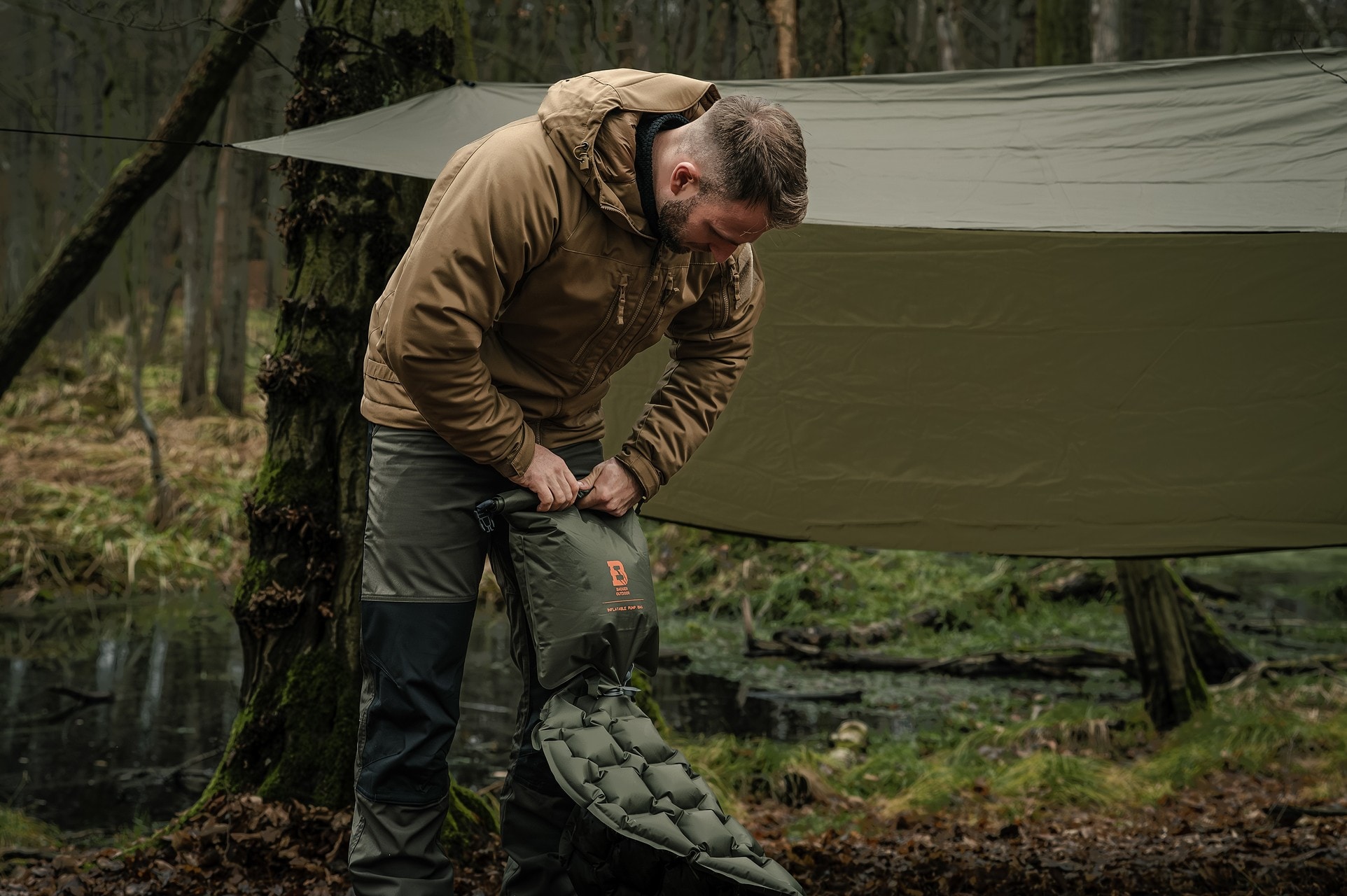 Badger Outdoor Inflatable Pump Bag felfújható zsák - Olive