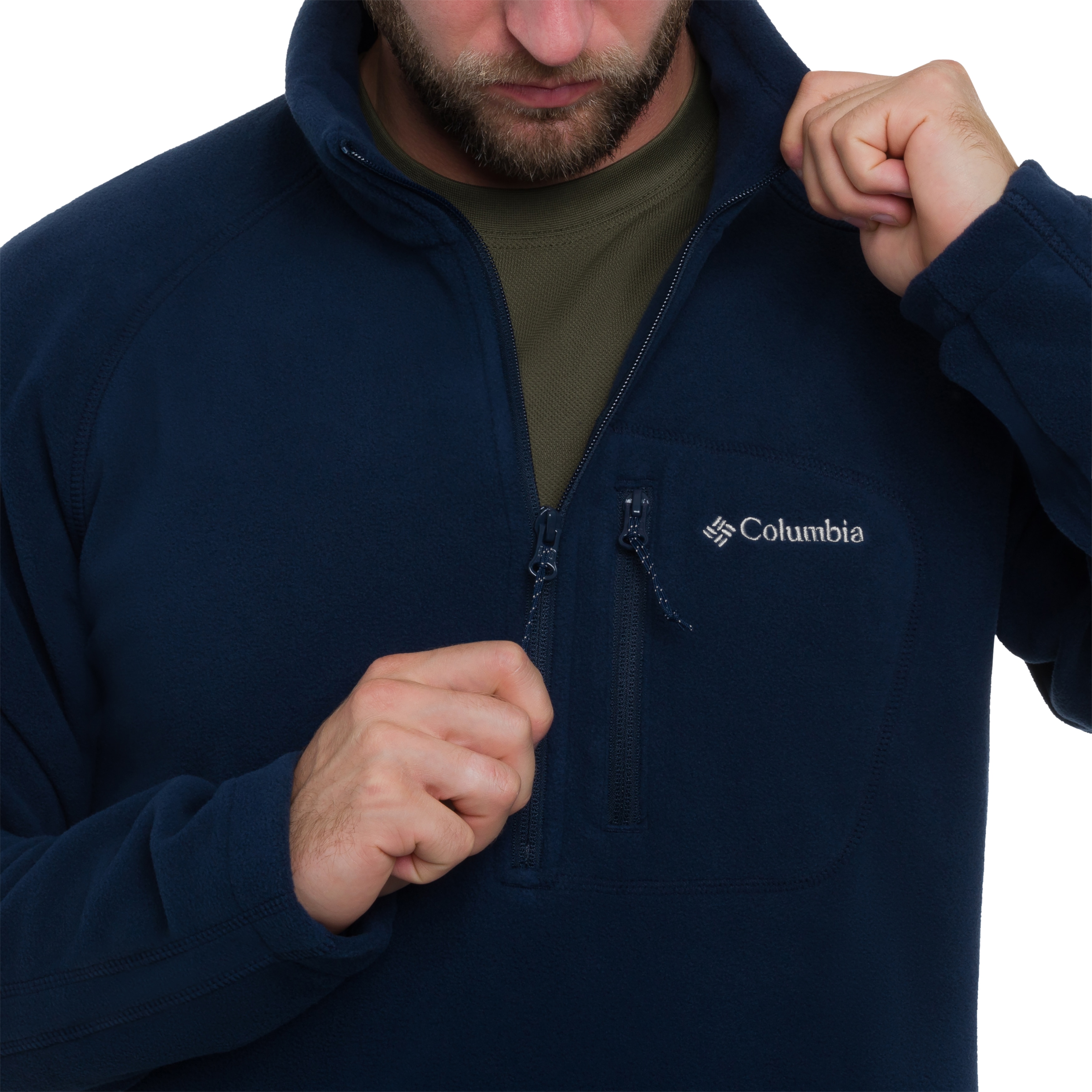 Columbia Fast Trek III Half Zip polár pulóver - Navy