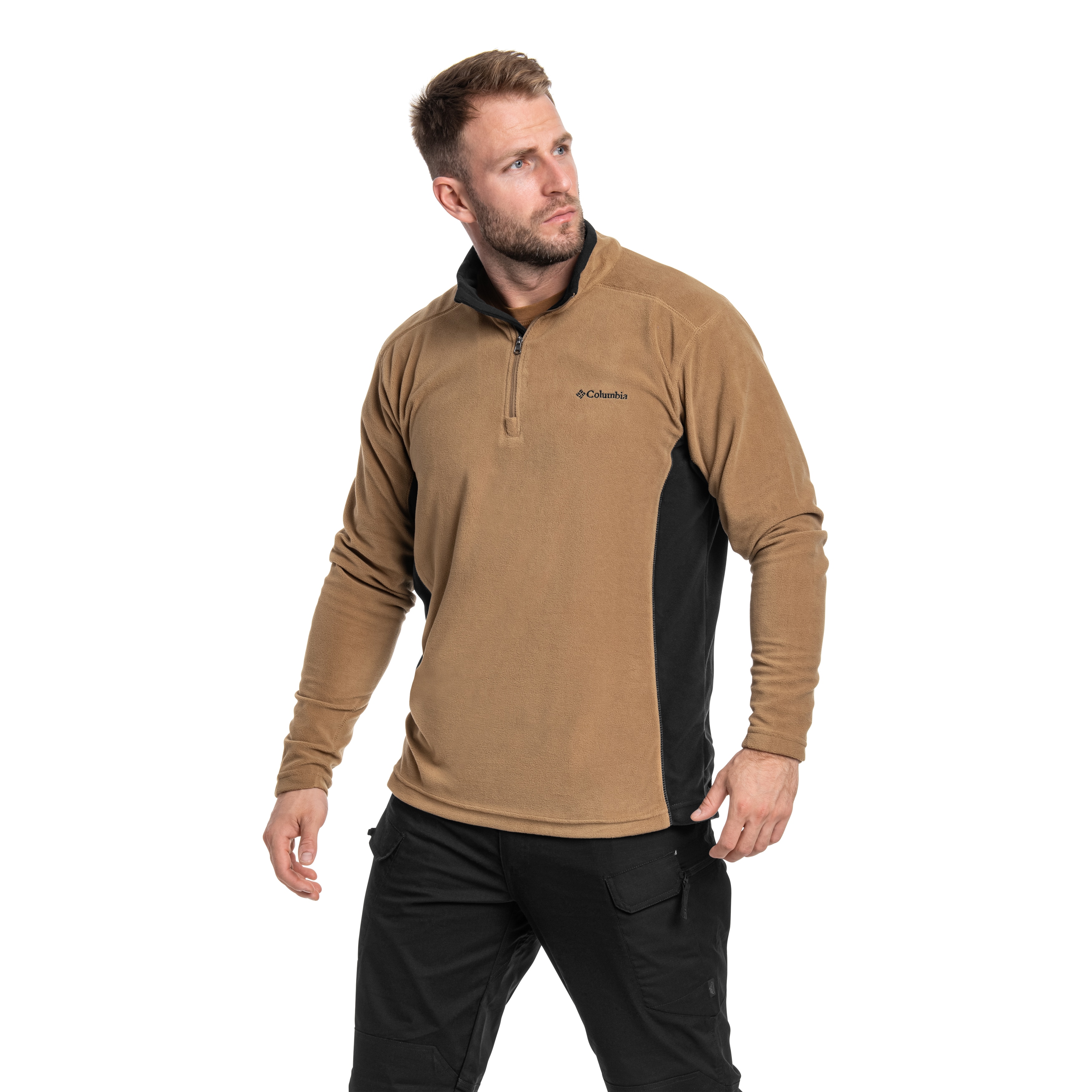Columbia Klamath Range II Half Zip polár pulóver - Delta/Black