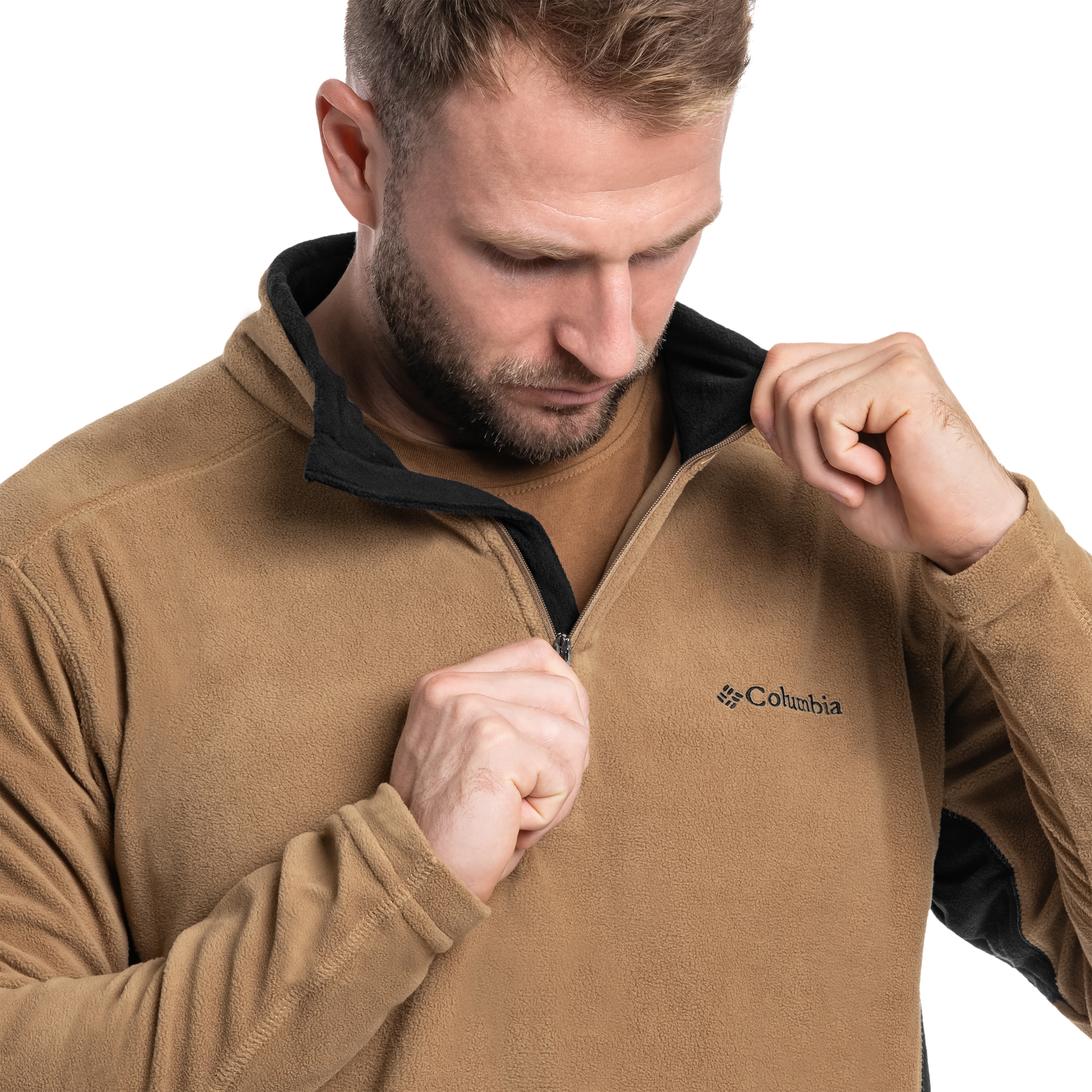 Columbia Klamath Range II Half Zip polár pulóver - Delta/Black