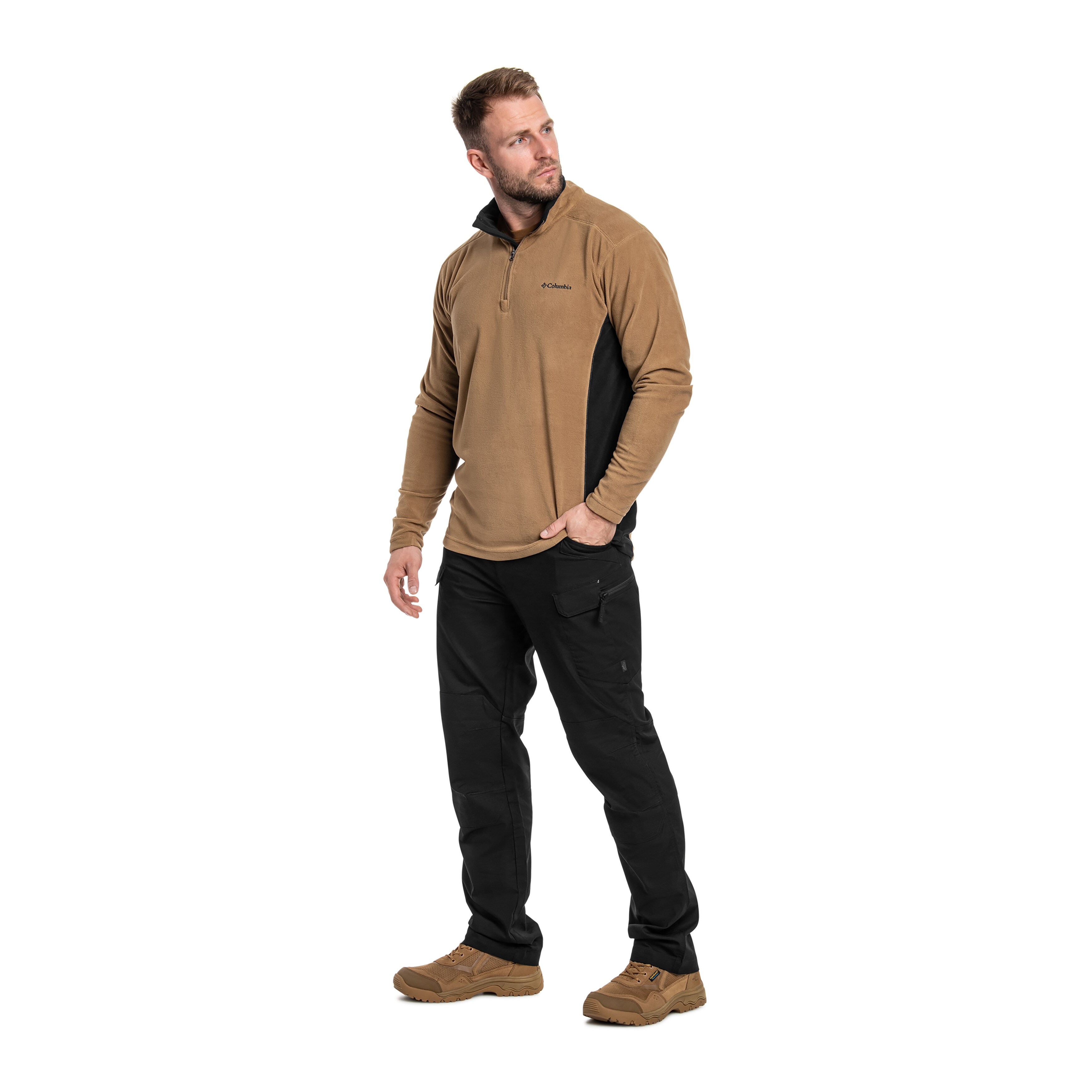 Columbia Klamath Range II Half Zip polár pulóver - Delta/Black