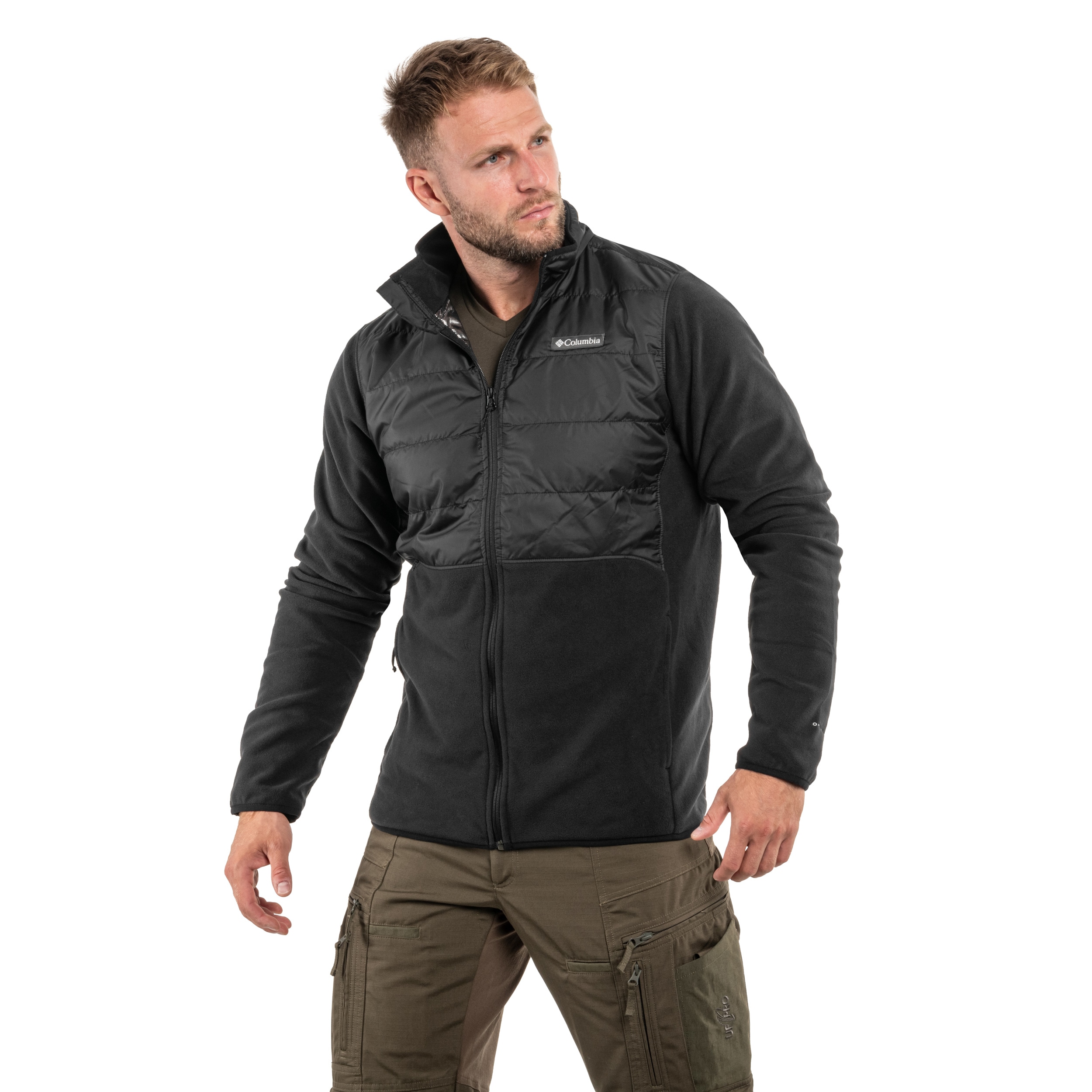 Columbia Basin Butte II Hybrid Fleece Jacket polár pulóver - Black