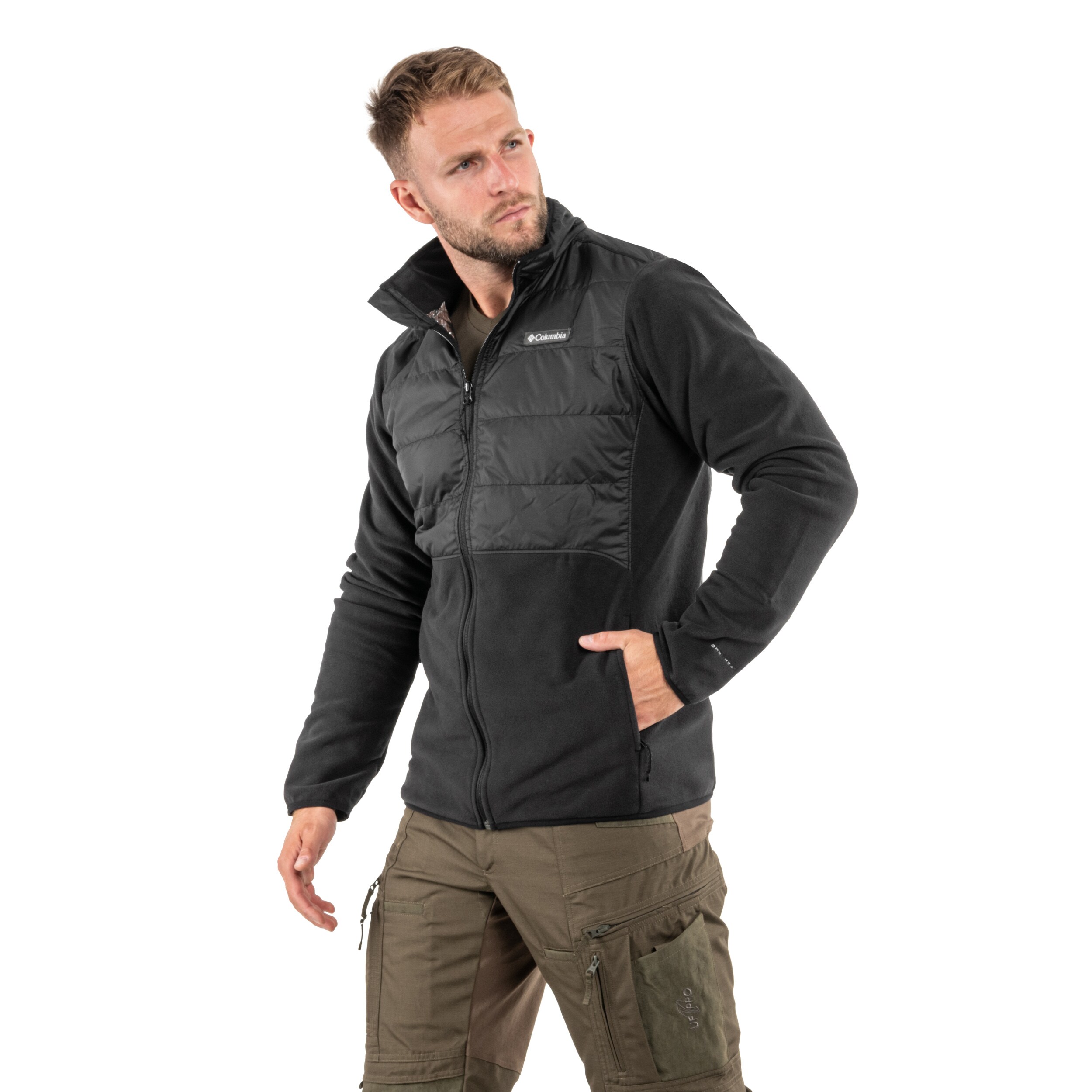 Columbia Basin Butte II Hybrid Fleece Jacket polár pulóver - Black