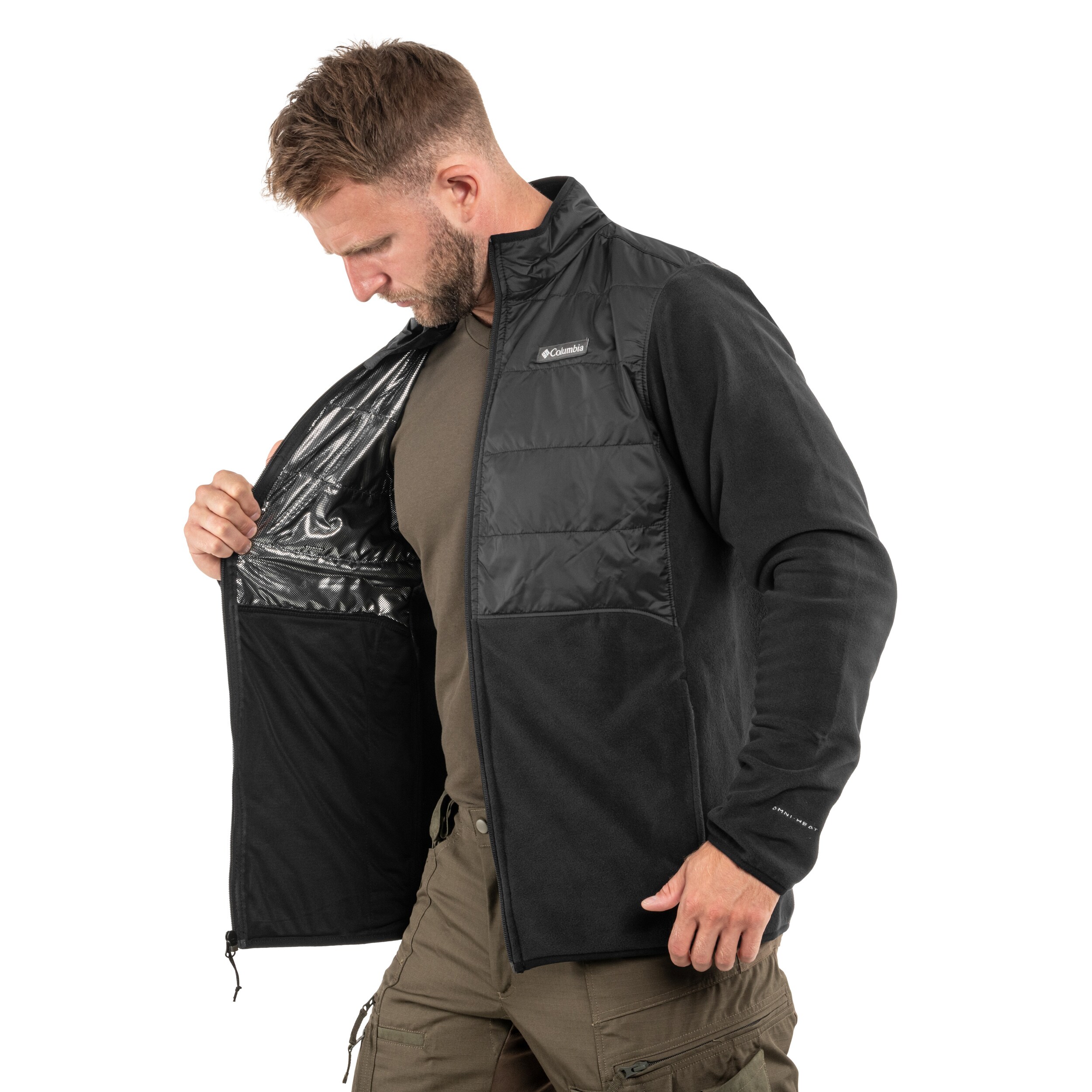 Columbia Basin Butte II Hybrid Fleece Jacket polár pulóver - Black