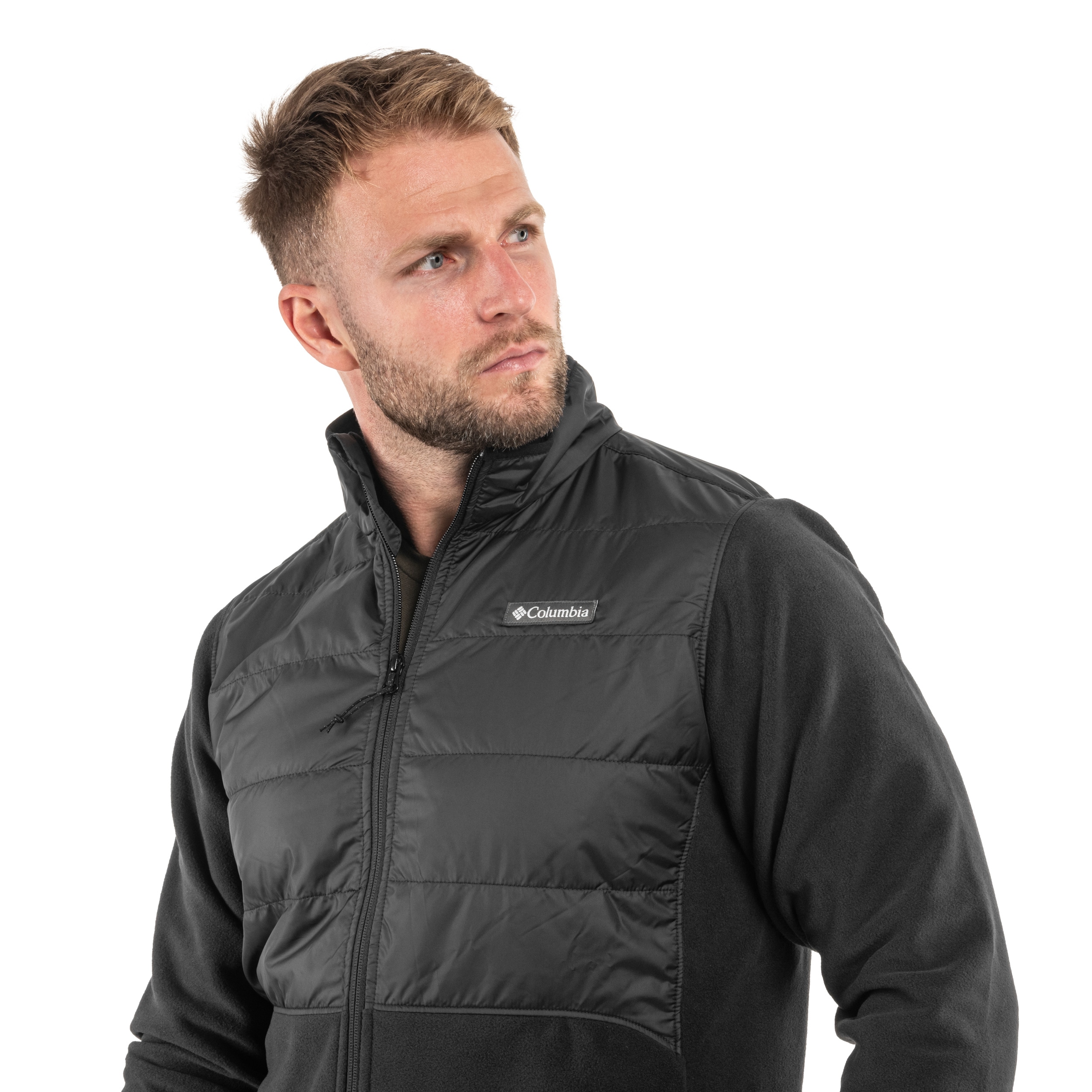 Columbia Basin Butte II Hybrid Fleece Jacket polár pulóver - Black
