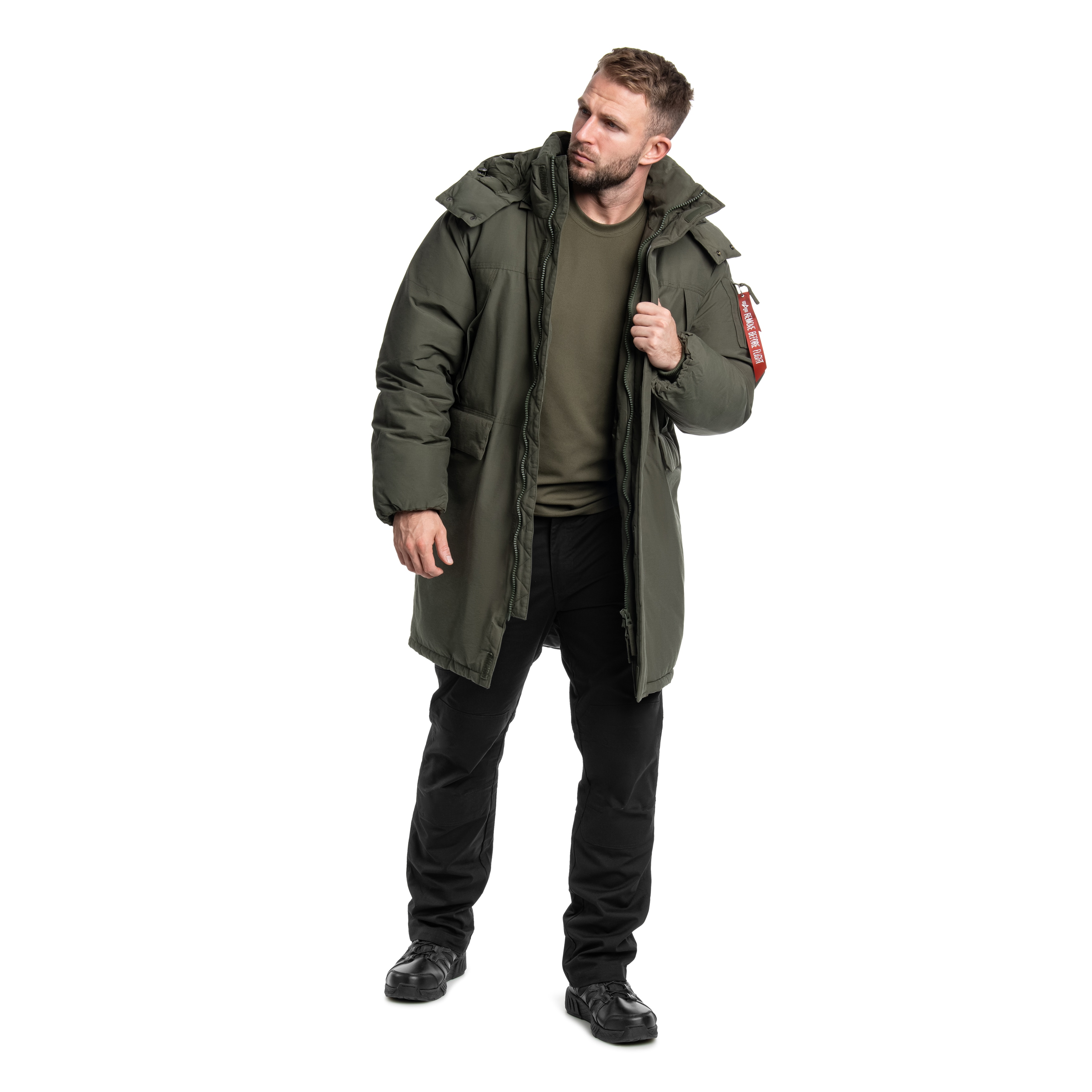 Alpha Industries Puffer Parka kabát - Dark Olive