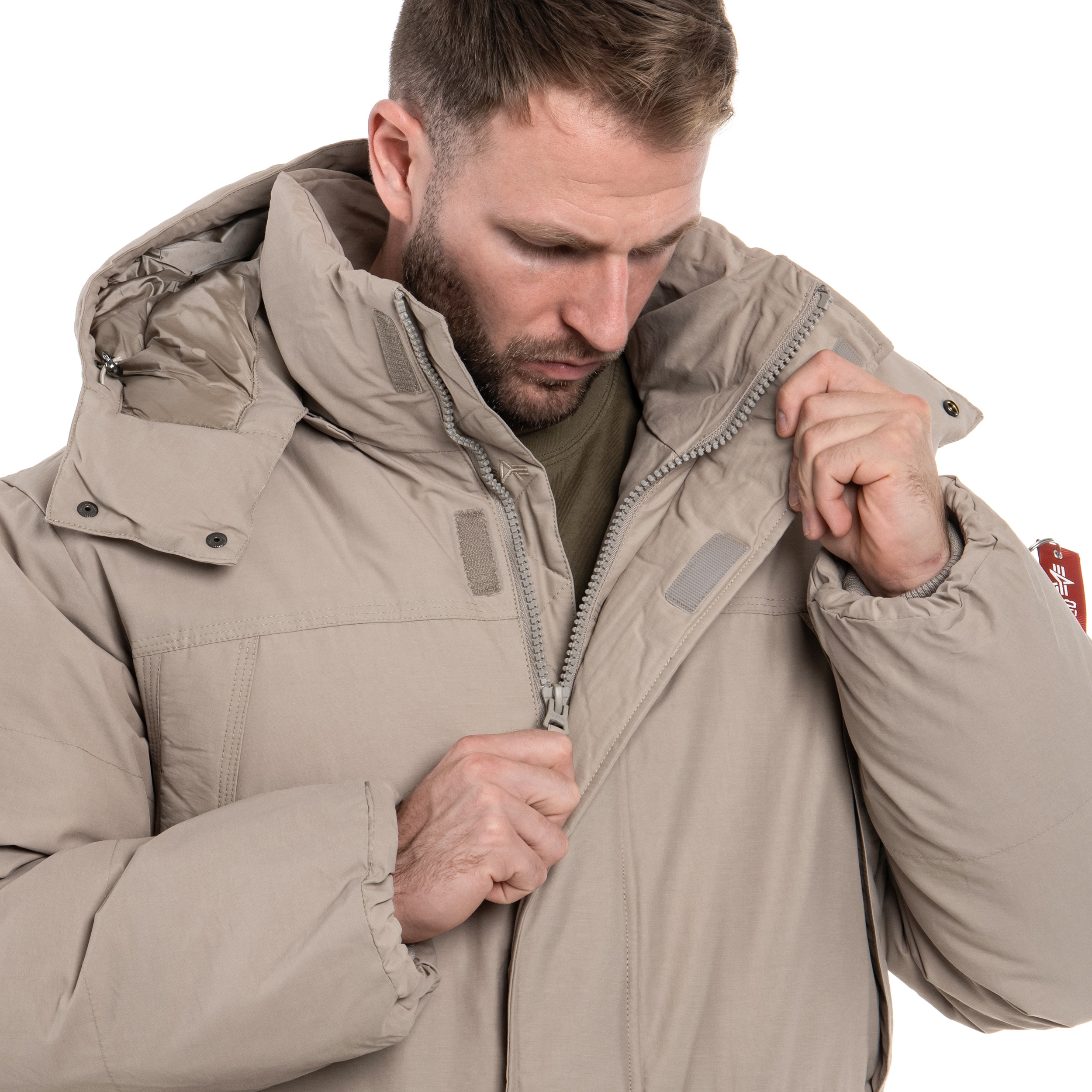 Alpha Industries Puffer Parka kabát - Vintage Sand