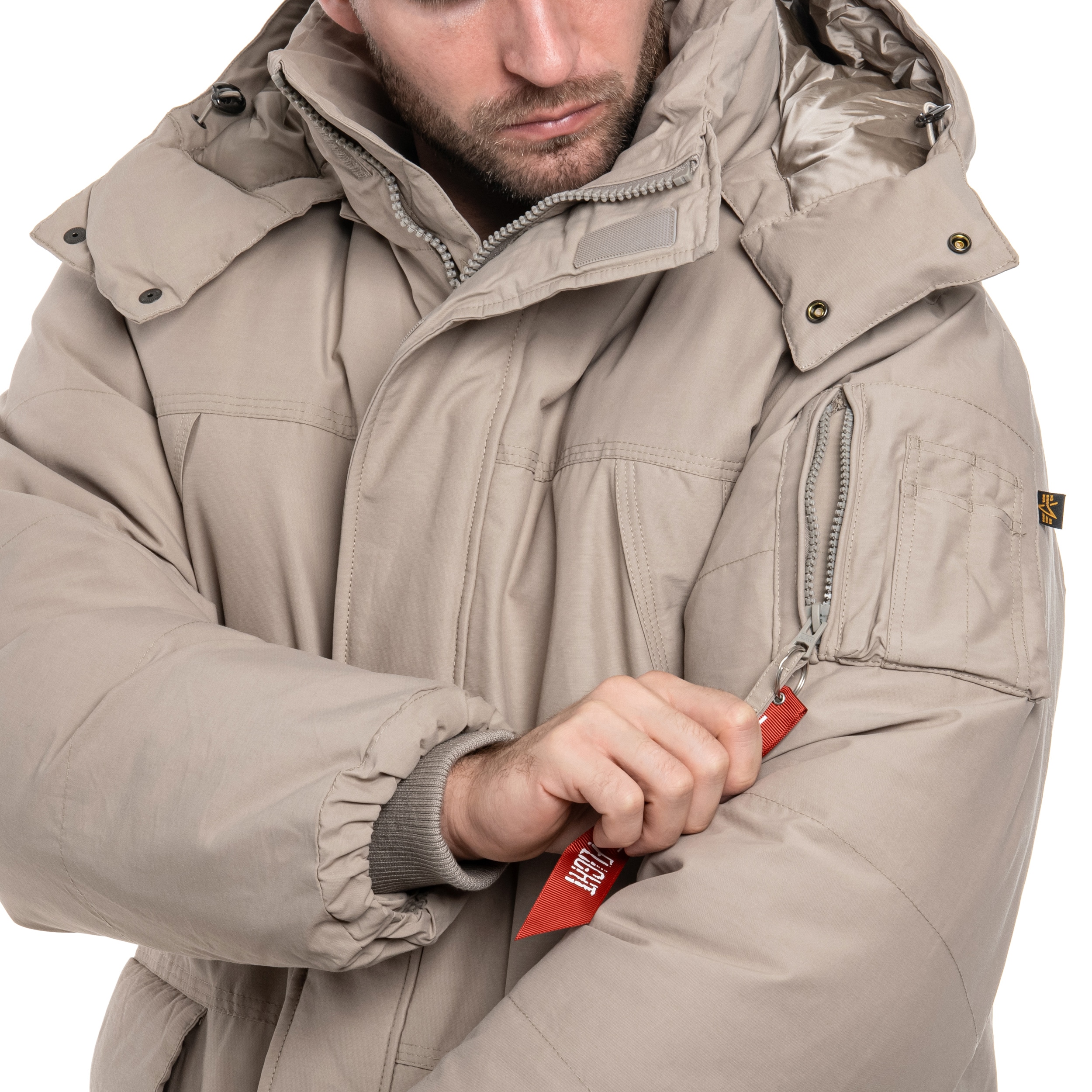 Alpha Industries Puffer Parka kabát - Vintage Sand