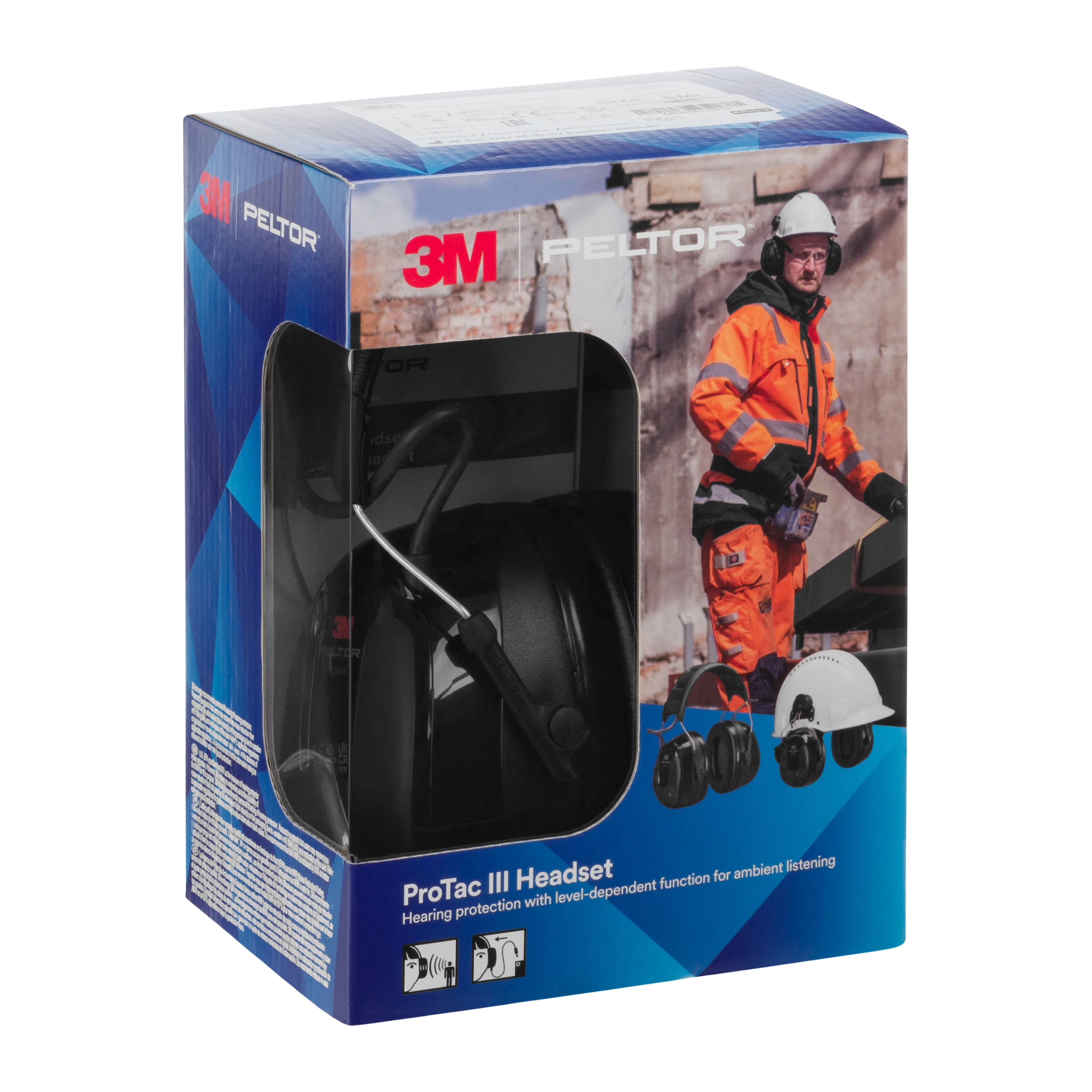 3M Peltor Protac III aktív hallásvédő - Black