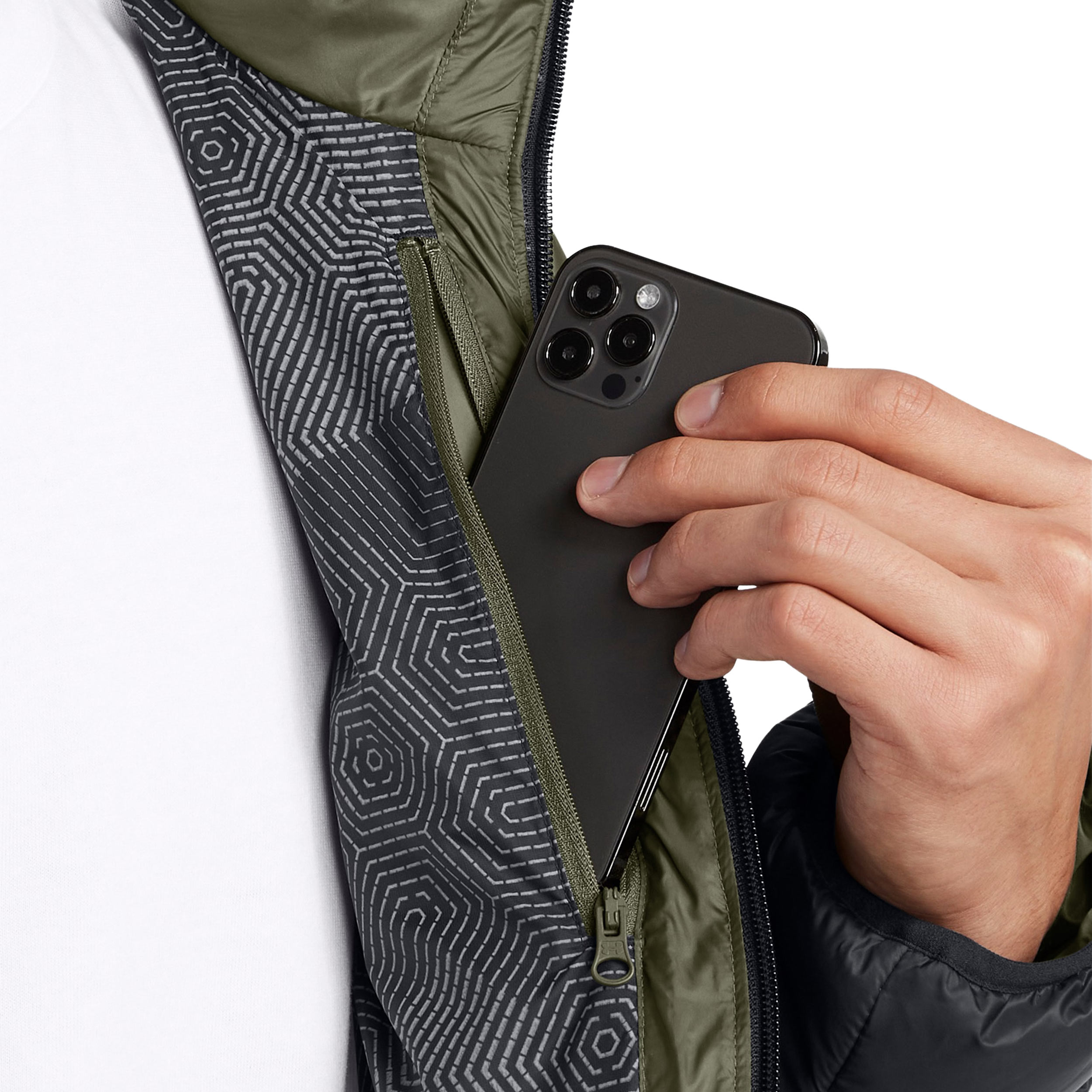 Under Armour Legend Down Hooded kabát - Marine OD Green/Black